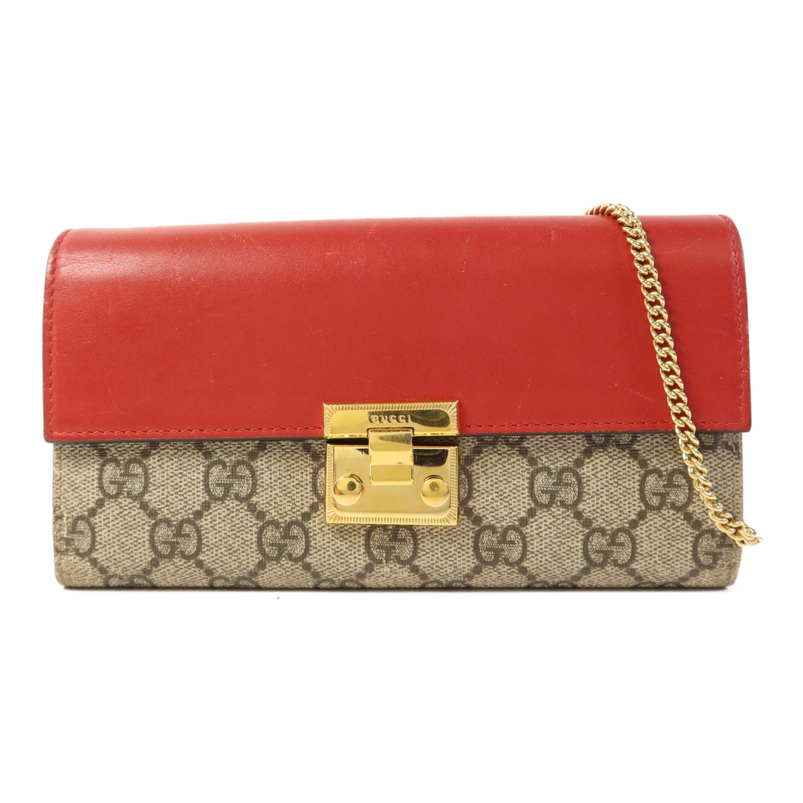 GUCCI 塗層帆布Wallet金扣長錢包