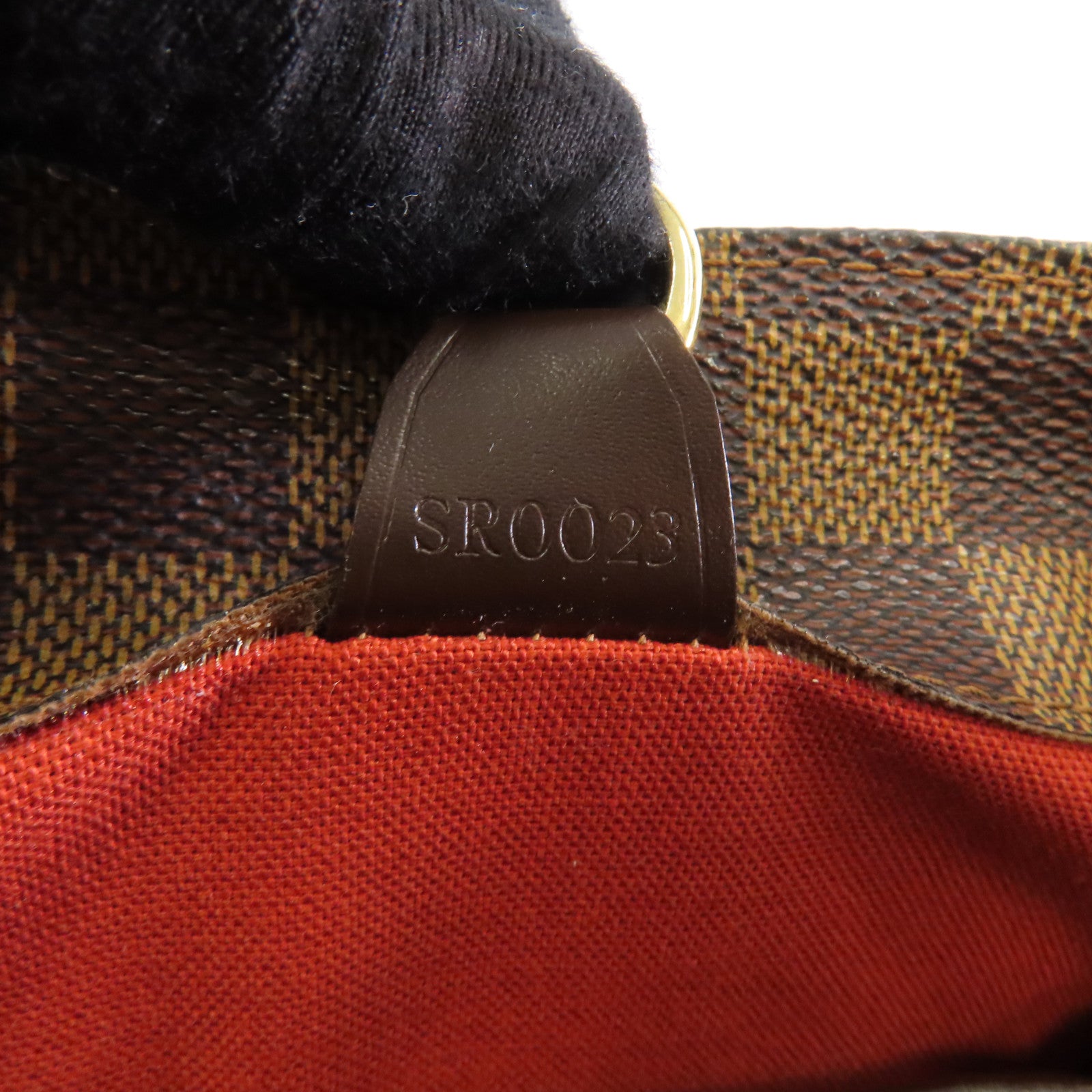 LOUIS VUITTON Damier Vavin GM金扣手挽袋棕色