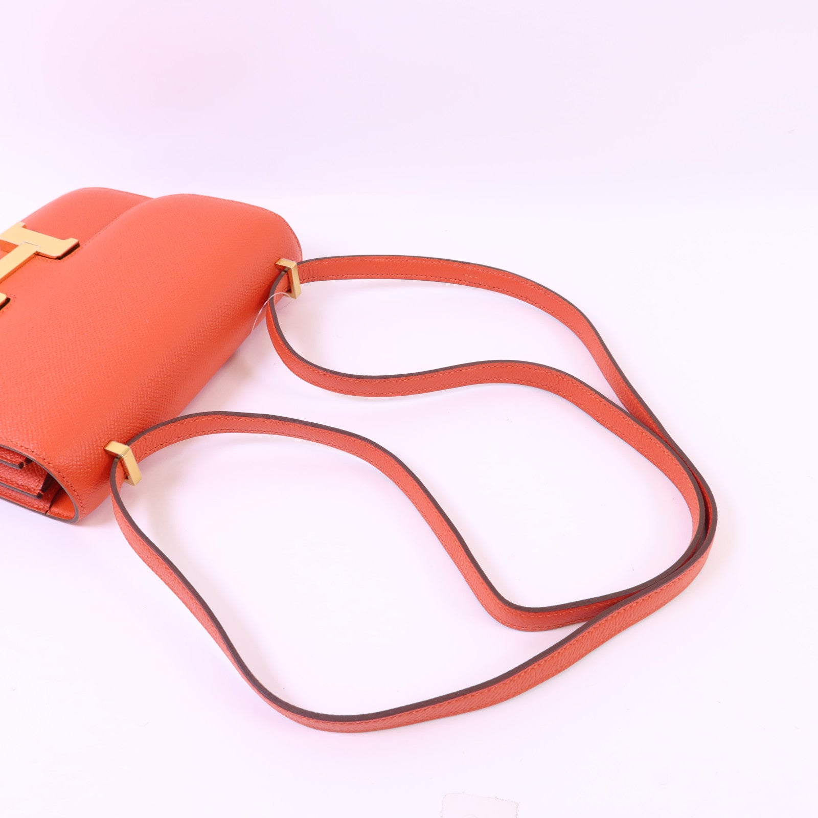 HERMES Epsom皮革Constance Mini金扣肩背袋