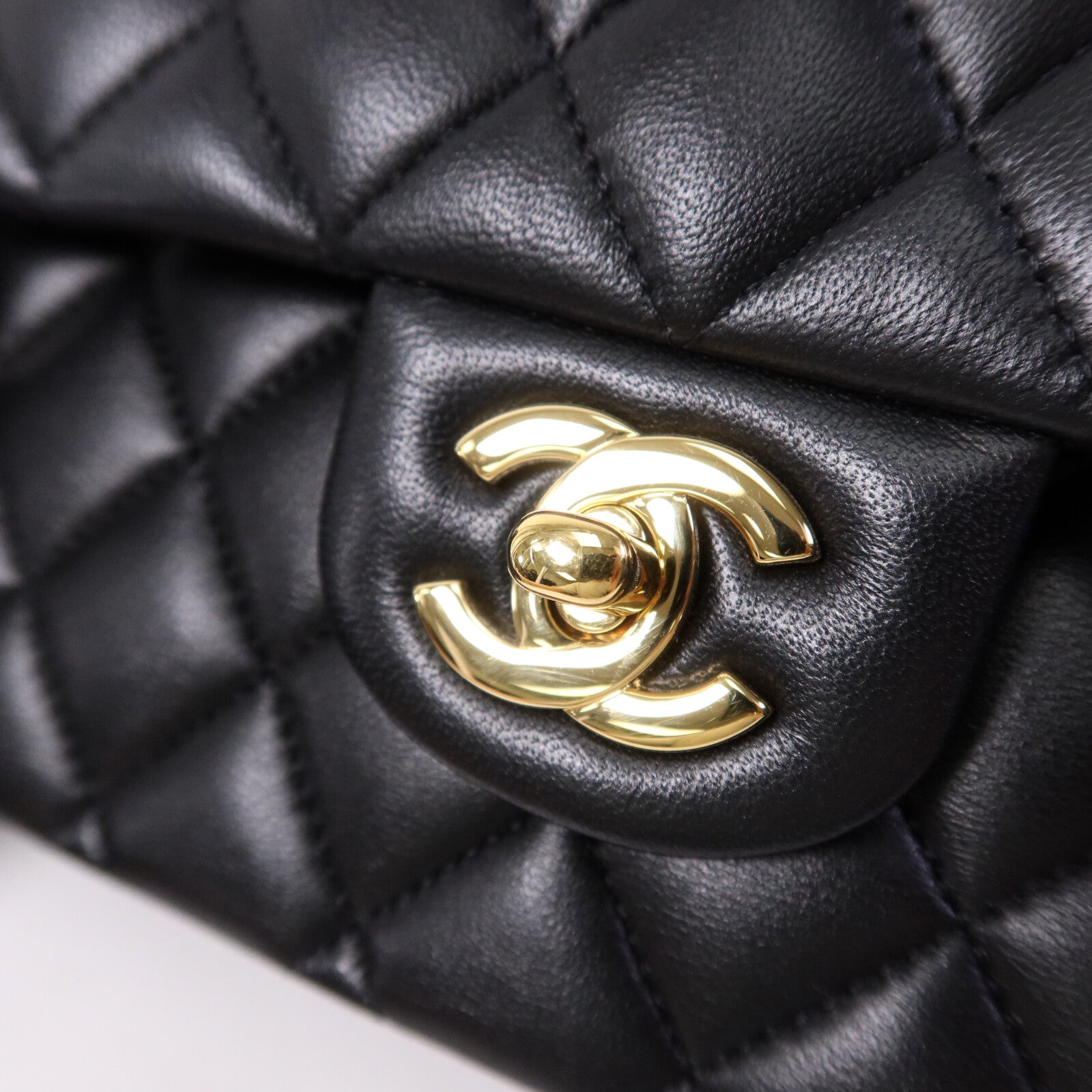 CHANEL 羊皮皮革Classic 25金扣鏈帶肩背袋