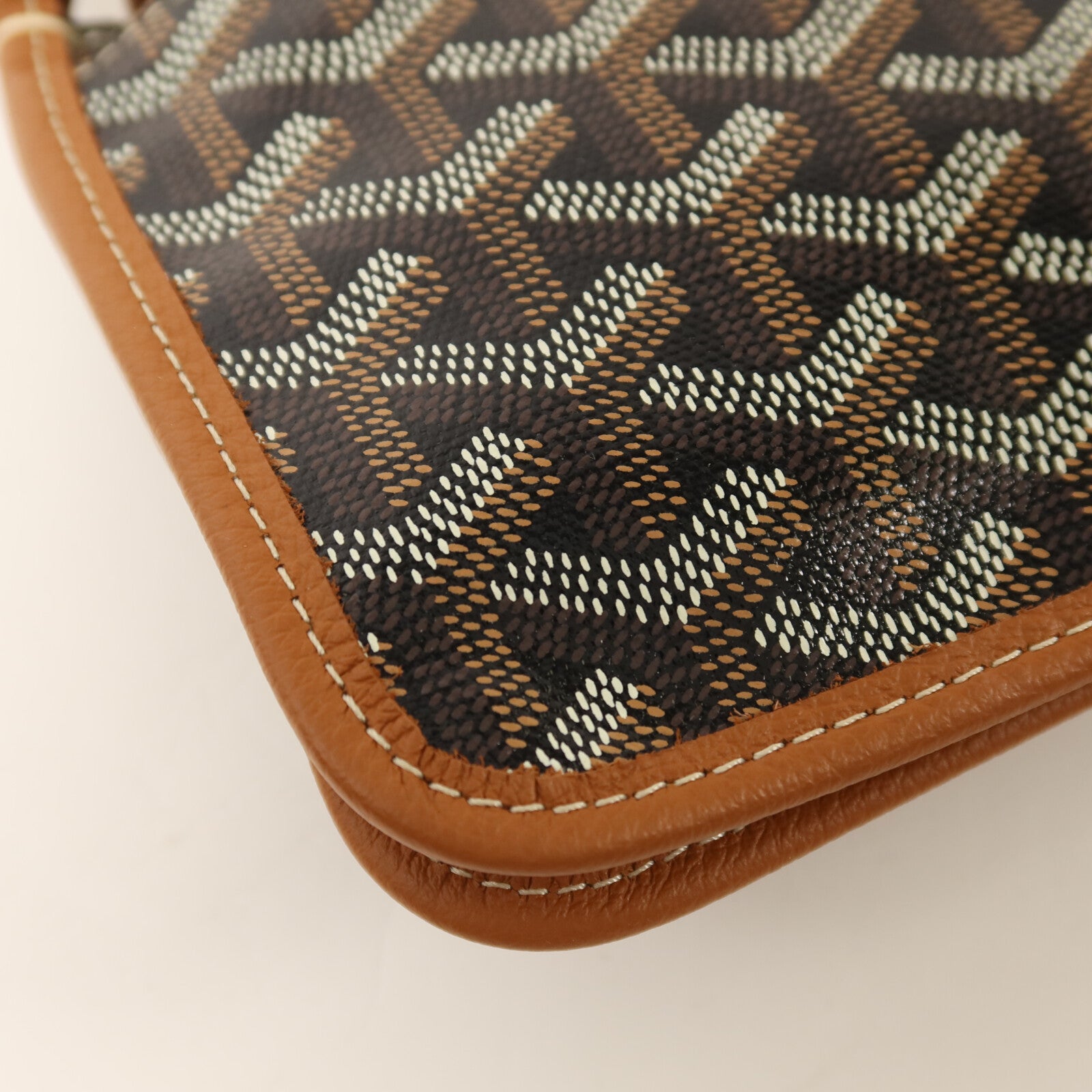 GOYARD 塗層帆布Plumet Pocket Wallet銀扣肩背袋