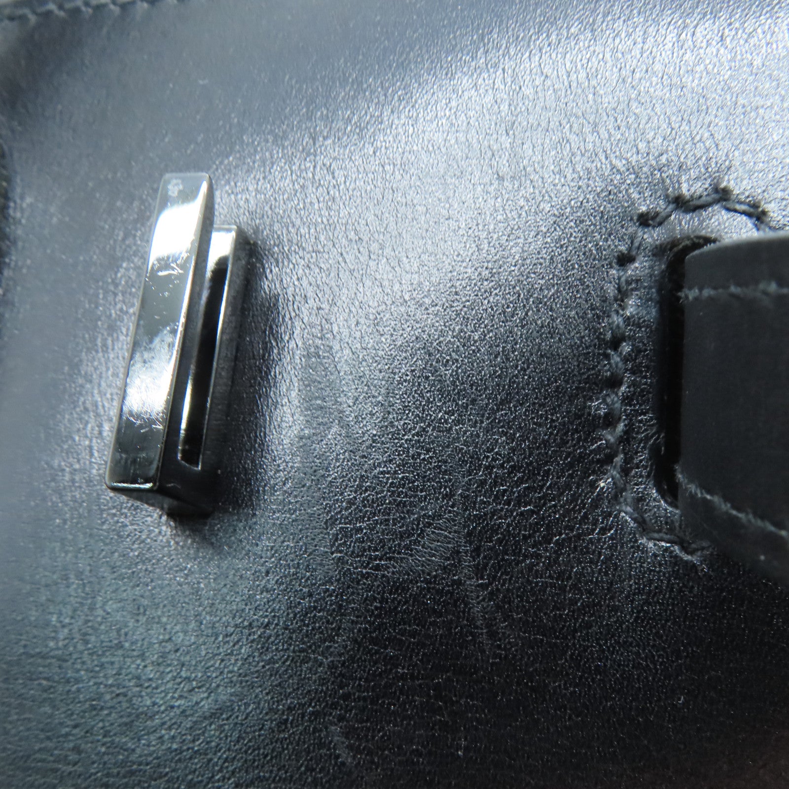 HERMES Box Calf皮革Birkin 30 So Black手挽袋黑色