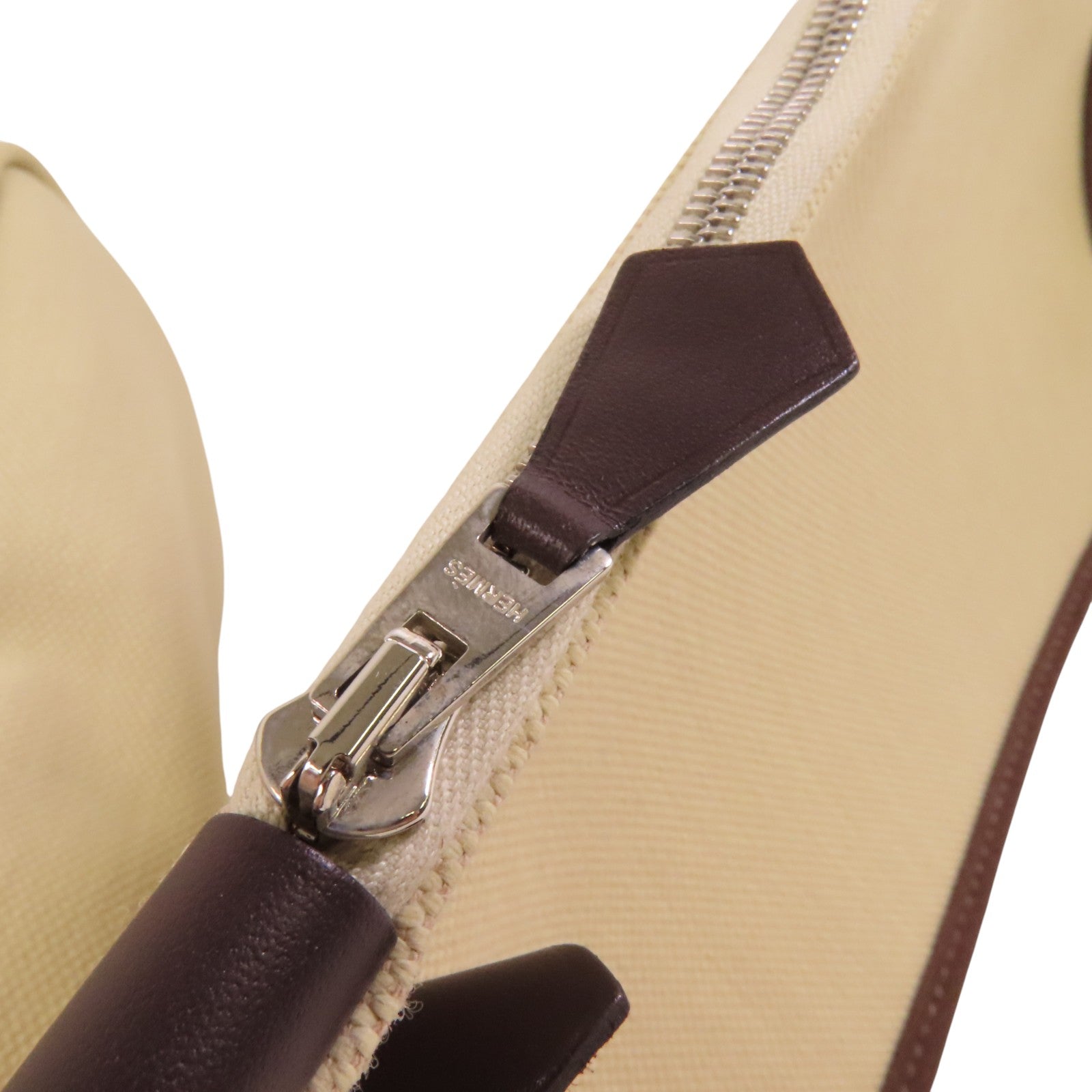 HERMES 帆布Herbag PM銀扣手挽肩背兩用袋