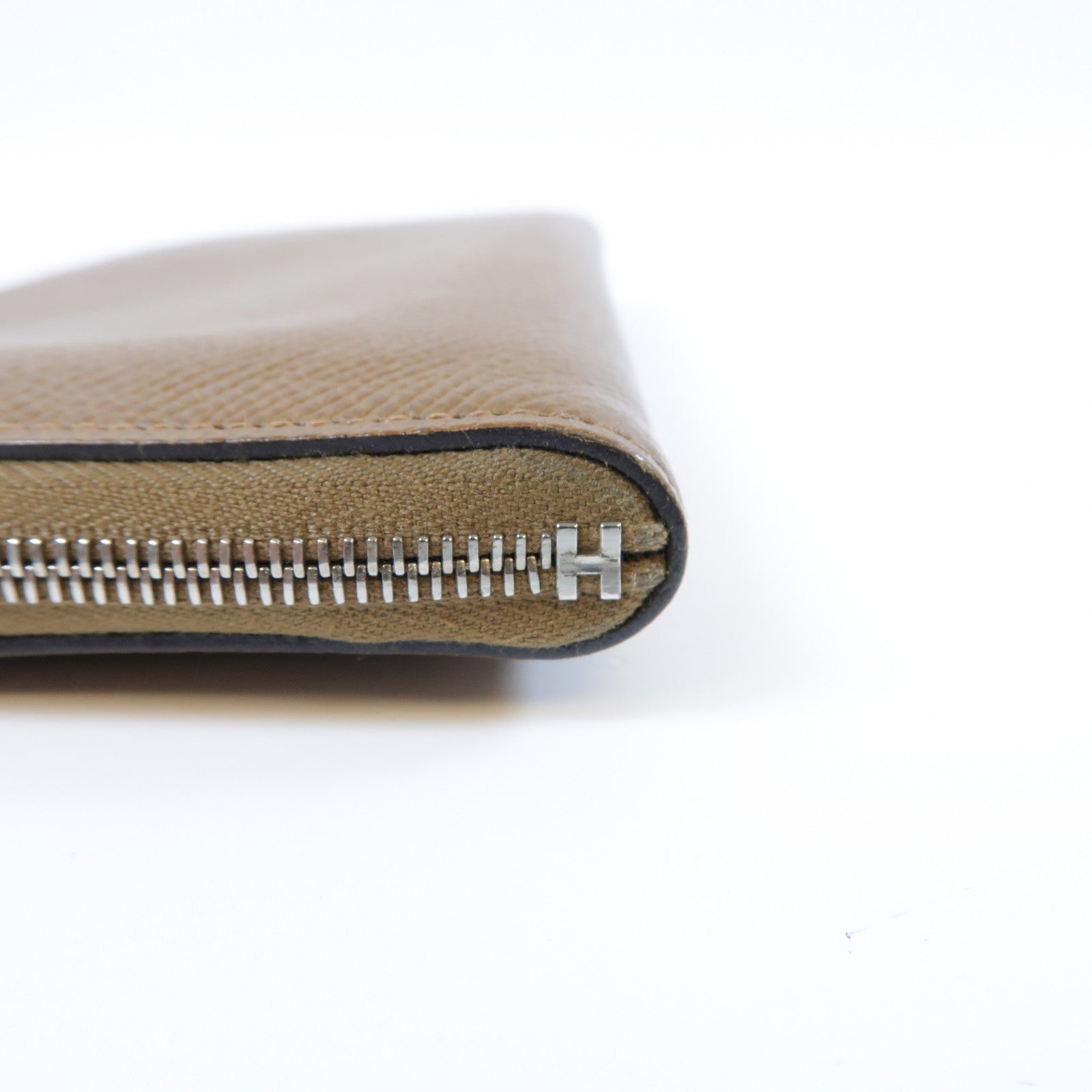 HERMES 【激減優惠】Epsom皮革Pouch Long Wallet銀扣長錢包啡色/藍色