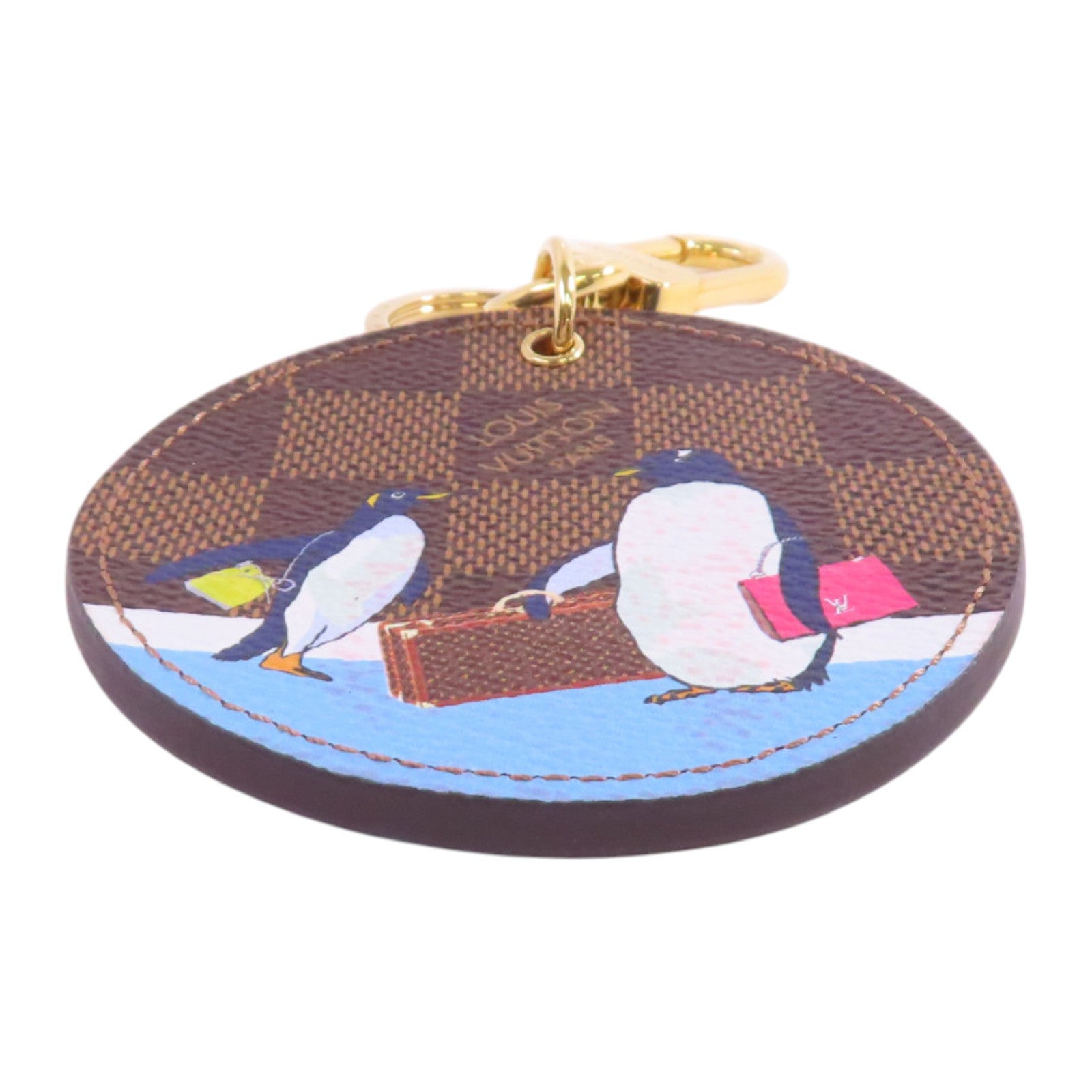 LOUIS VUITTON Damier Portefeuille Penguin Charm掛飾