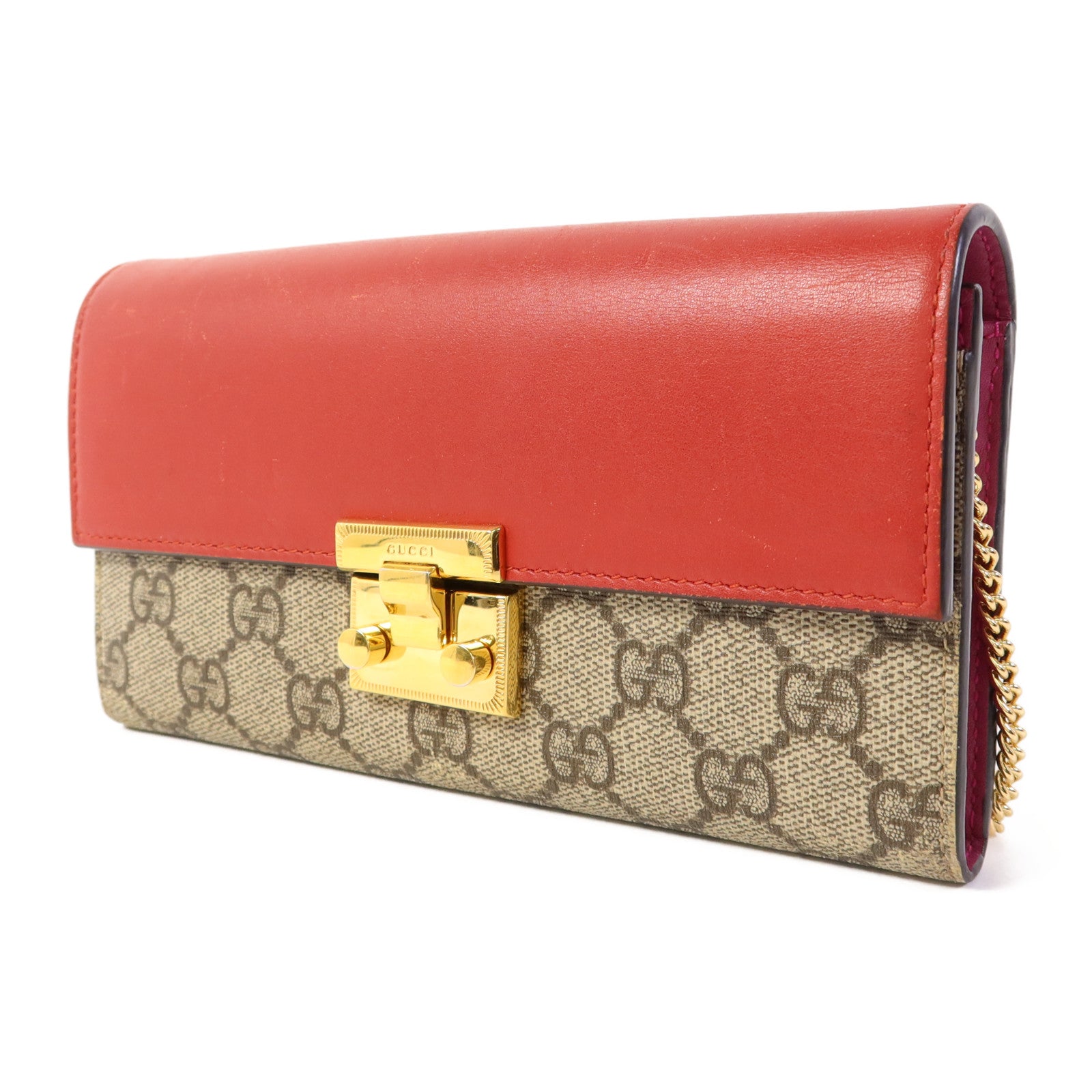 GUCCI 塗層帆布Wallet金扣長錢包