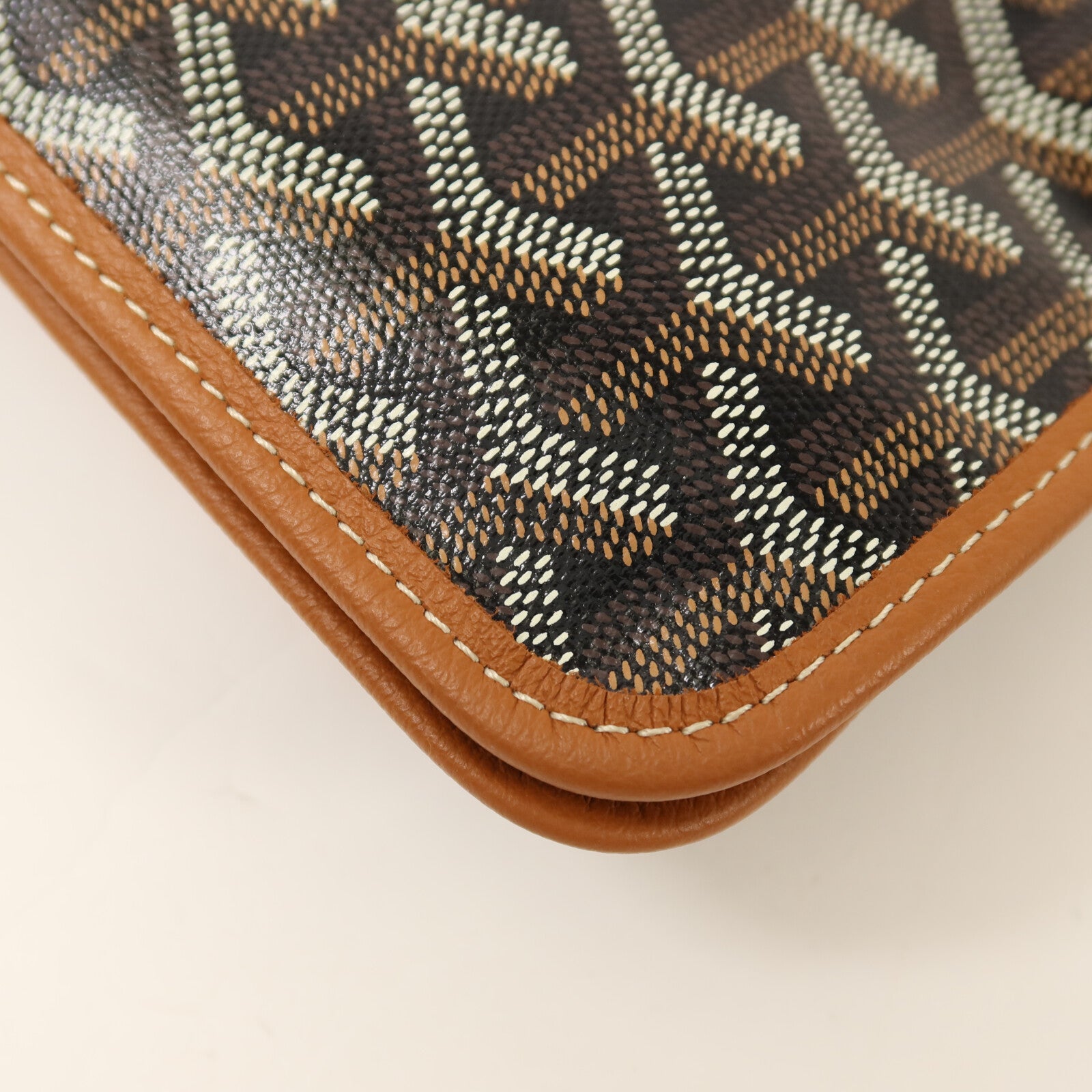 GOYARD 塗層帆布Plumet Pocket Wallet銀扣肩背袋