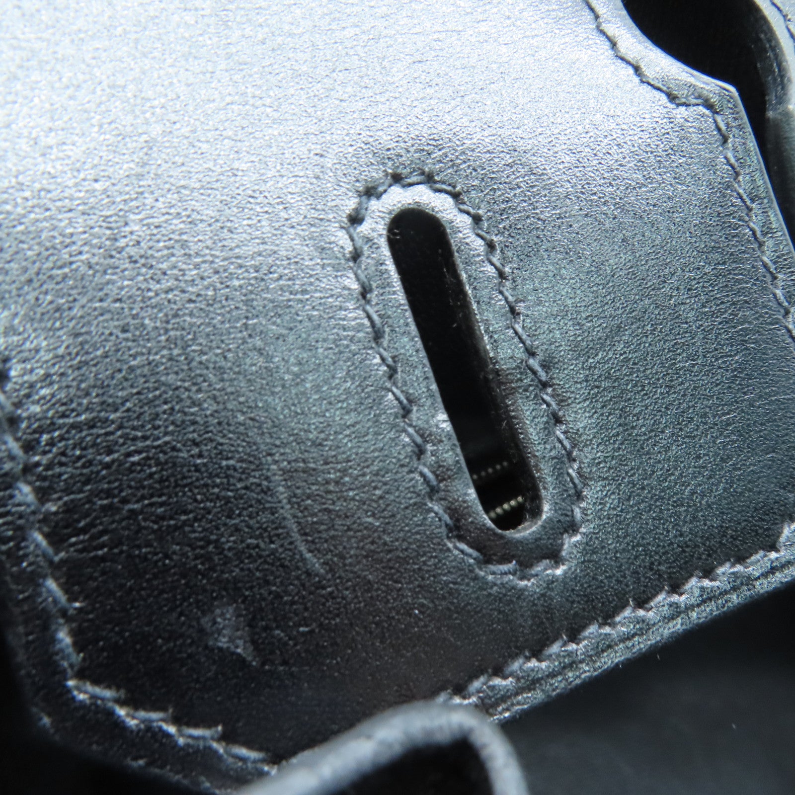 HERMES Box Calf皮革Birkin 30 So Black手挽袋黑色