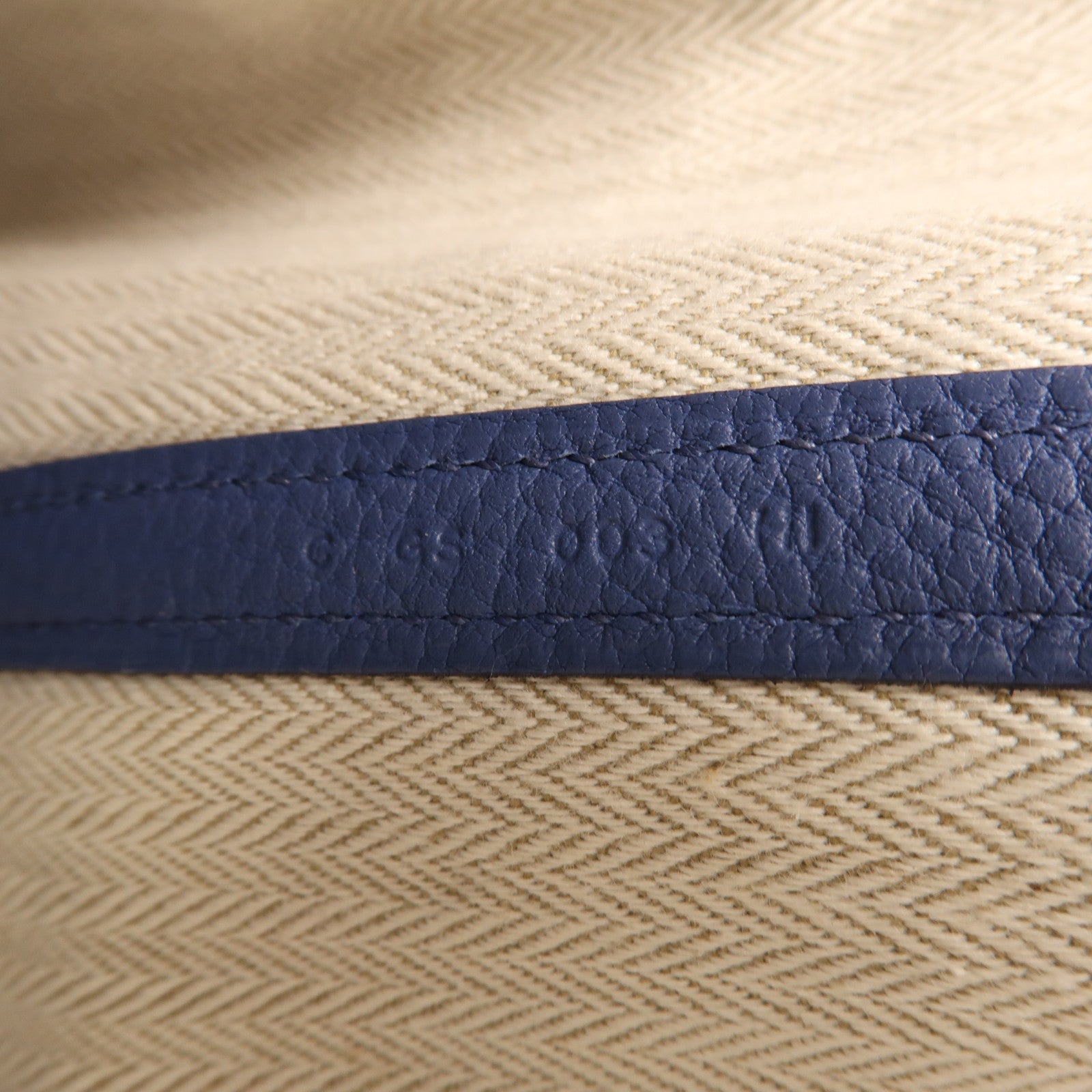 HERMES Negonda皮革Garden Party PM銀扣手挽袋Bleu Agate