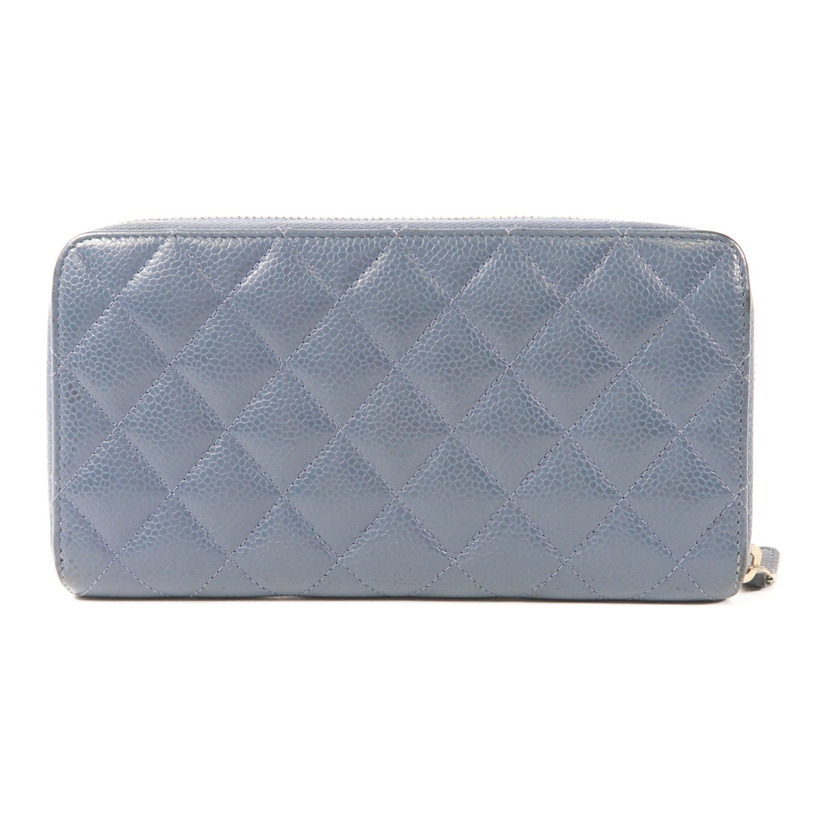 CHANEL 牛皮皮革Long Wallet銀扣長錢包
