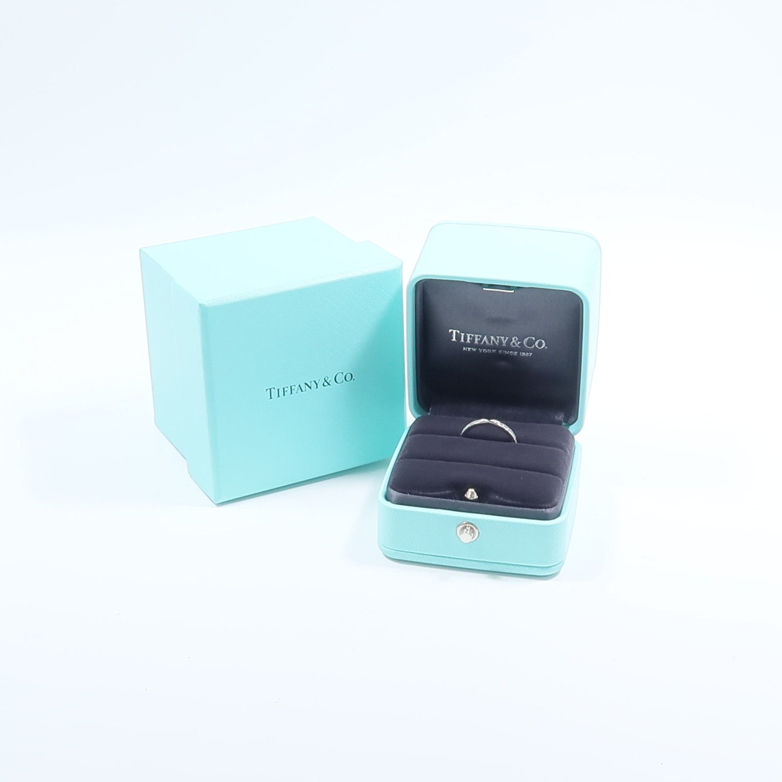 TIFFANY＆CO PT950鉑金Harmony Ring Diamond鑽石戒指