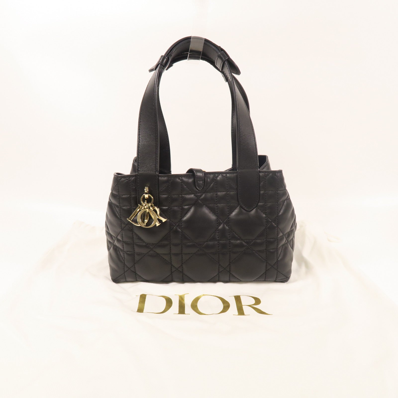 Dior 牛皮皮革Toujours Small金扣手挽肩背兩用袋