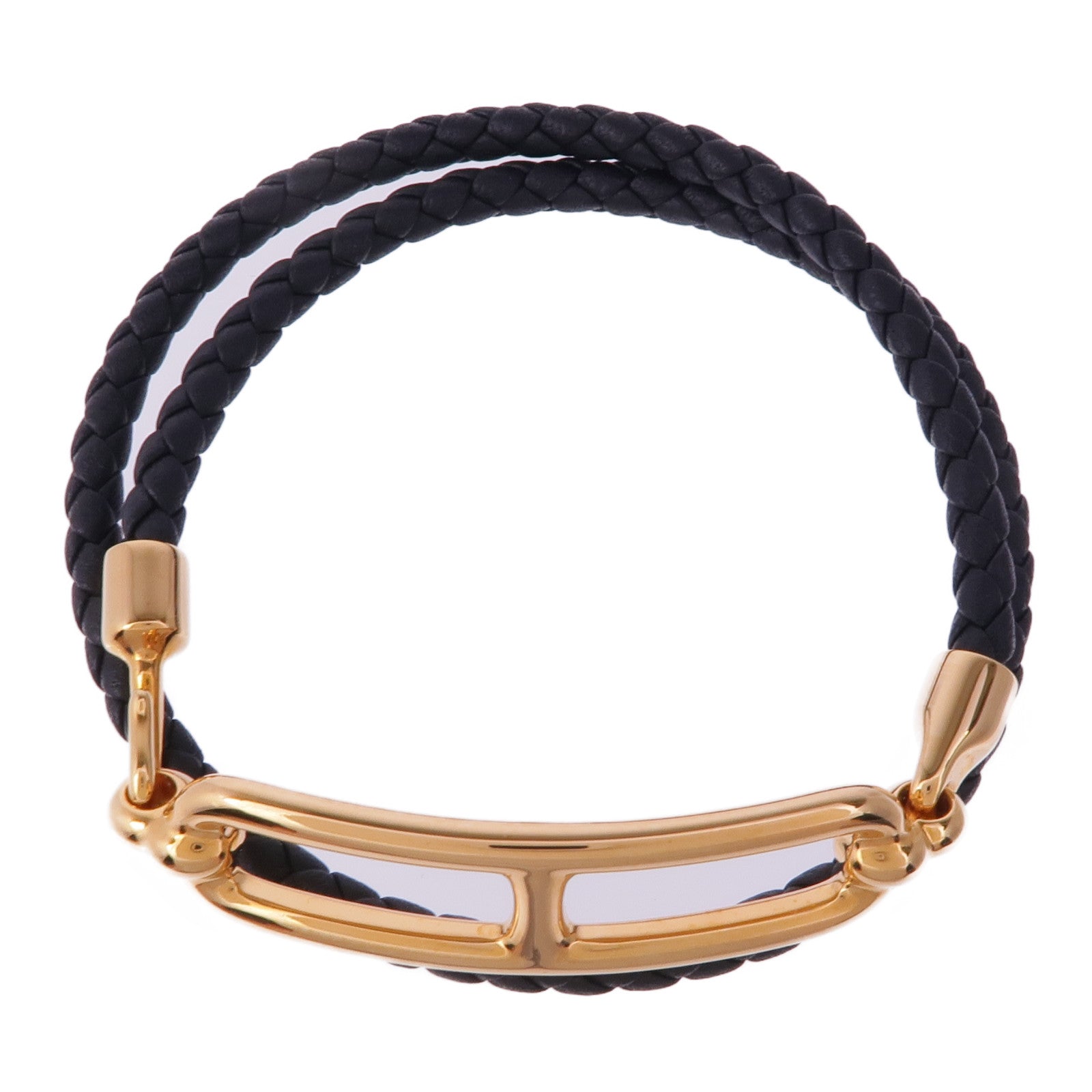 HERMES Swift皮革Roulis Double Tour金扣手帶Noir