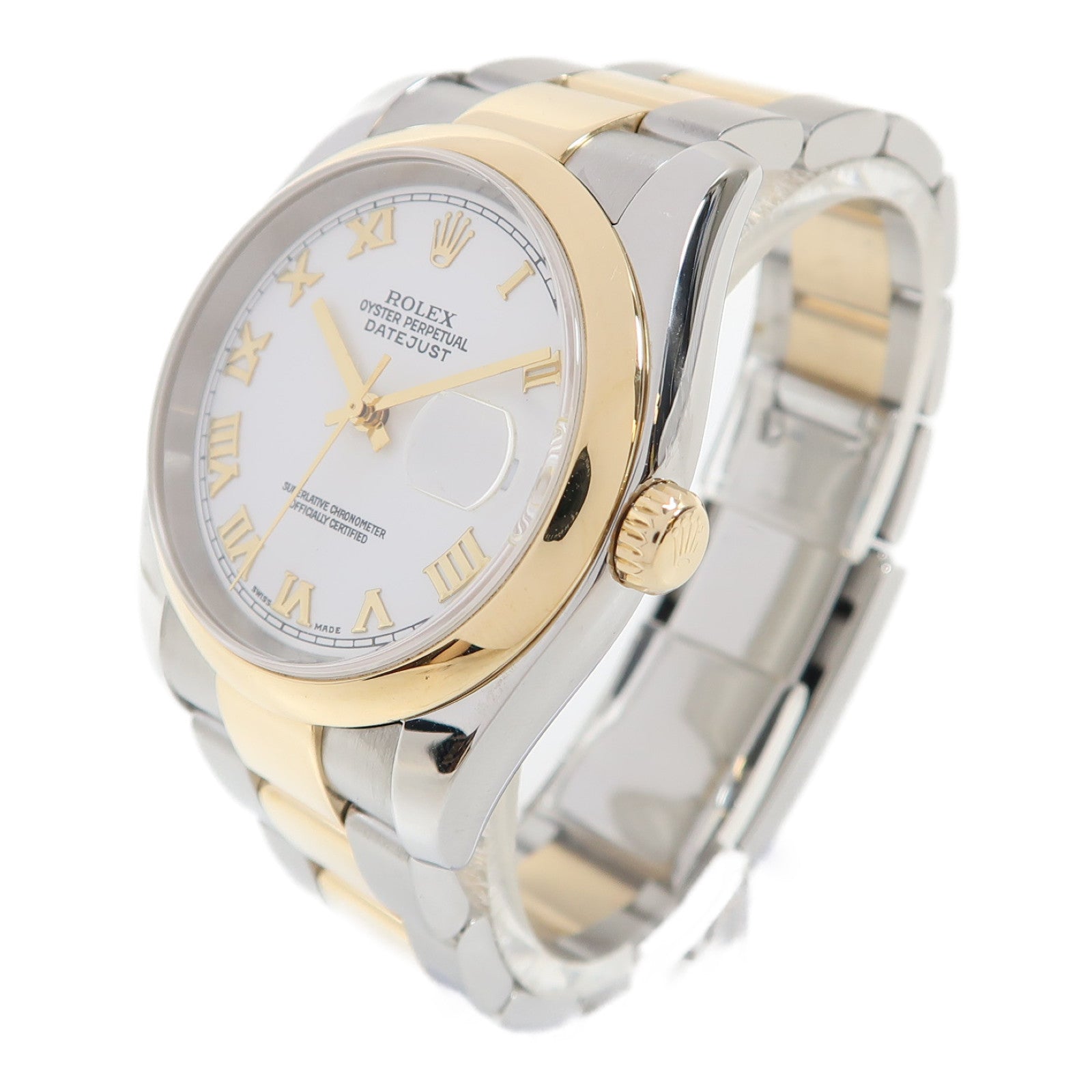 ROLEX Datejust 18K黃金/不鏽鋼手錶自動機芯