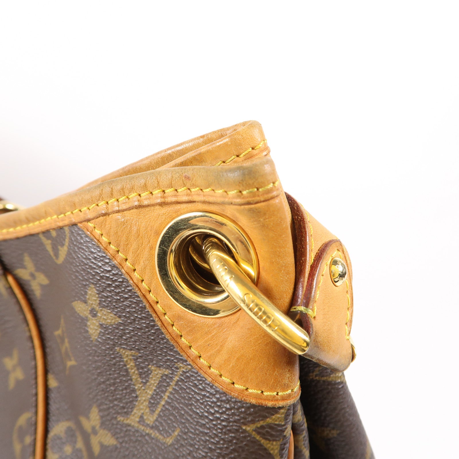 LOUIS VUITTON Monogram Galliera PM金扣肩背袋棕色