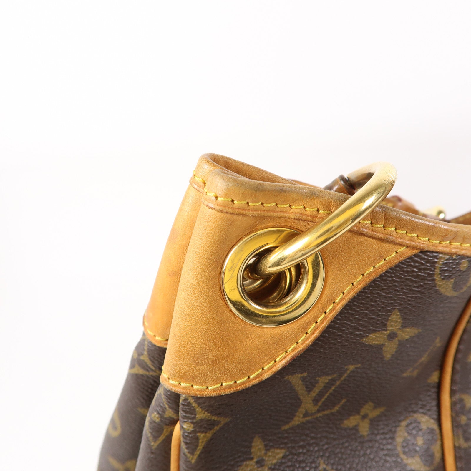 LOUIS VUITTON Monogram Galliera PM金扣肩背袋棕色