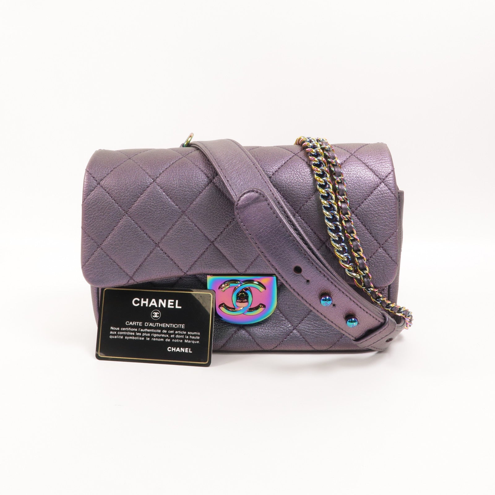 CHANEL 牛皮皮革Shoulder Bag鏈帶肩背袋