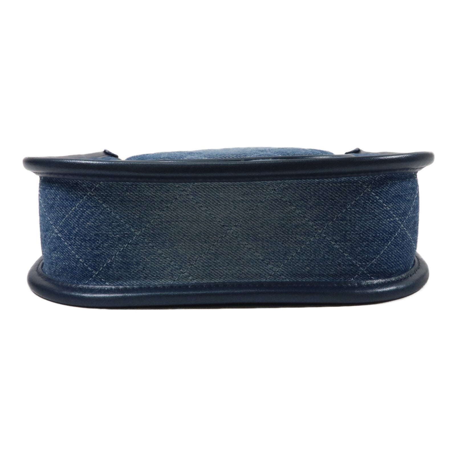 CHANEL 牛仔布24S Hobo鏈帶手挽肩背兩用袋