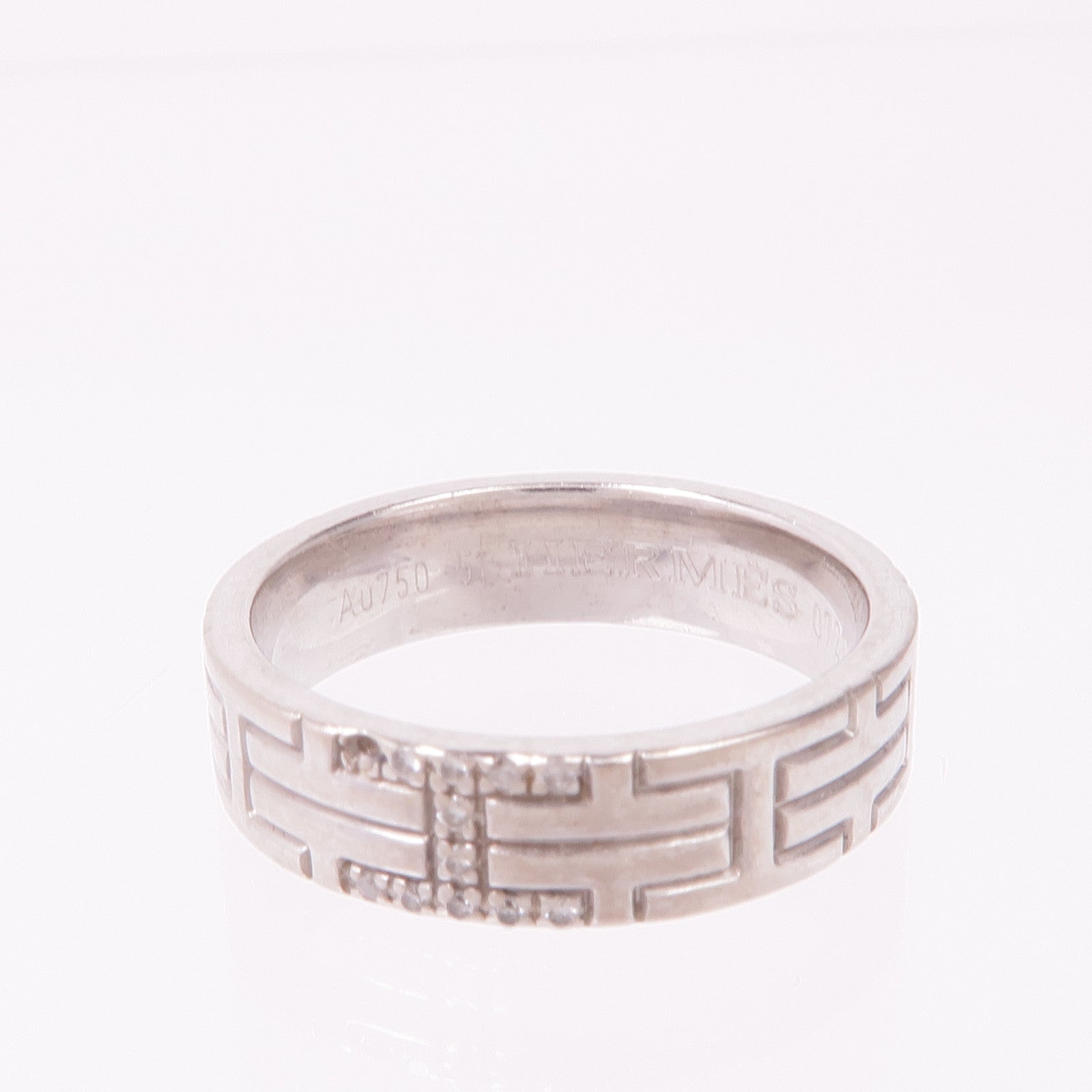 HERMES 18K白金Diamond Ring鑽石戒指Hermes#51/US#5.75