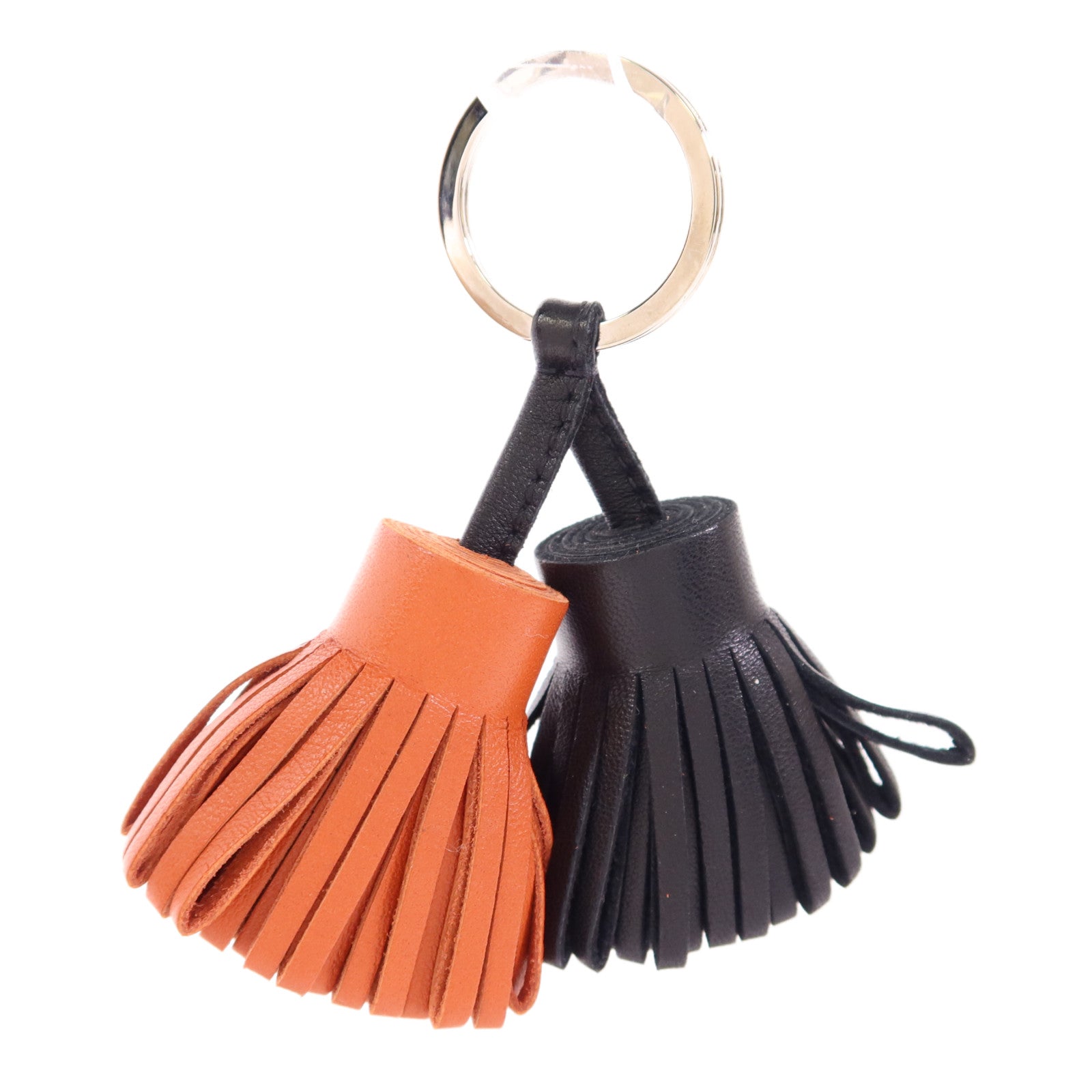 HERMES PHW Duo Carmen Charm Swift Leather Brown/Black