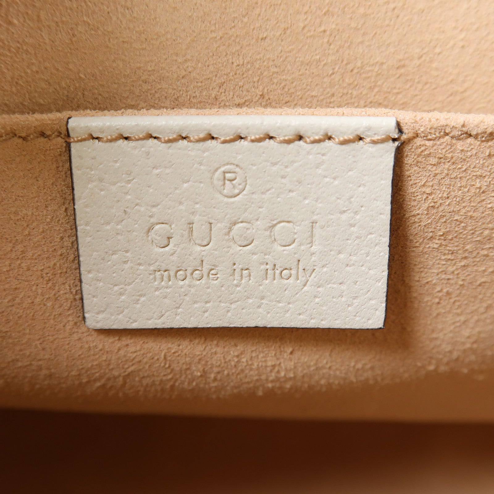 GUCCI 塗層帆布Shoulder Bag金扣肩背袋啡色/白色/彩色