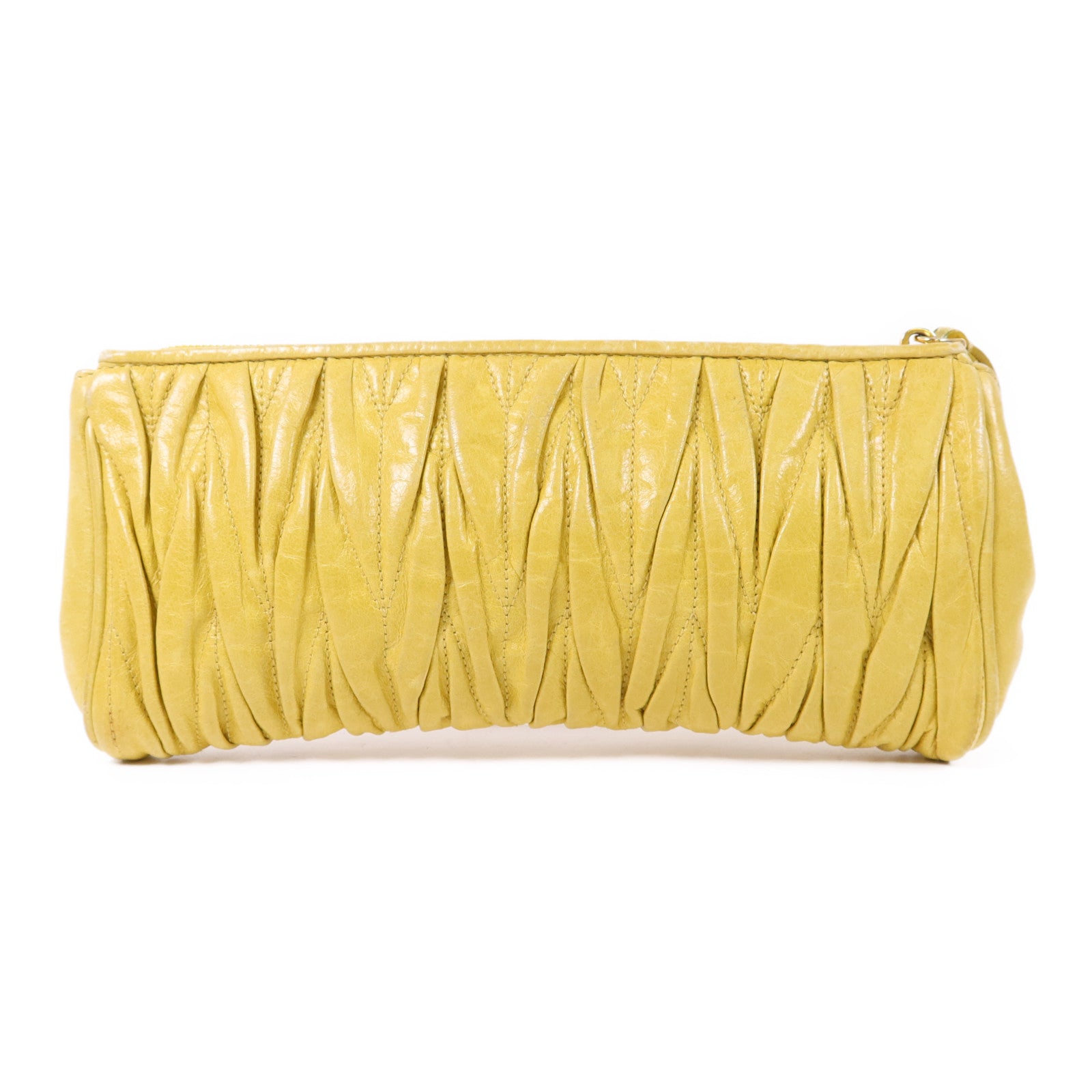 Miu Miu 牛皮皮革Clutch Bag金扣手拿包