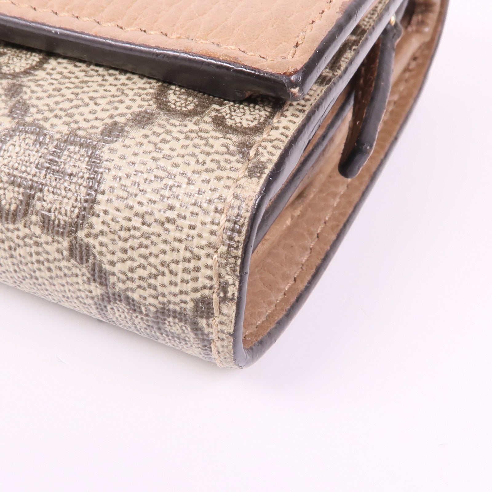 GUCCI 皮革/塗層帆布Wallet金扣錢包