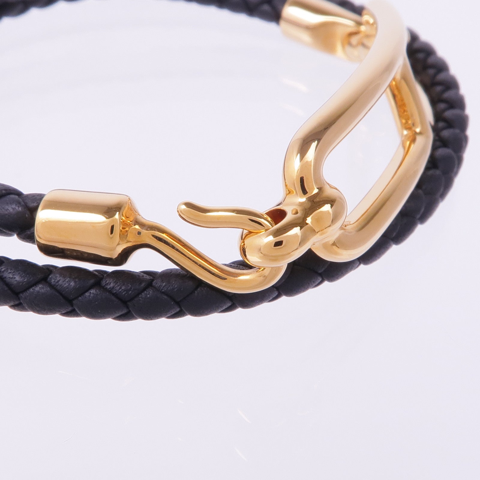 HERMES Swift皮革Roulis Double Tour金扣手帶Noir