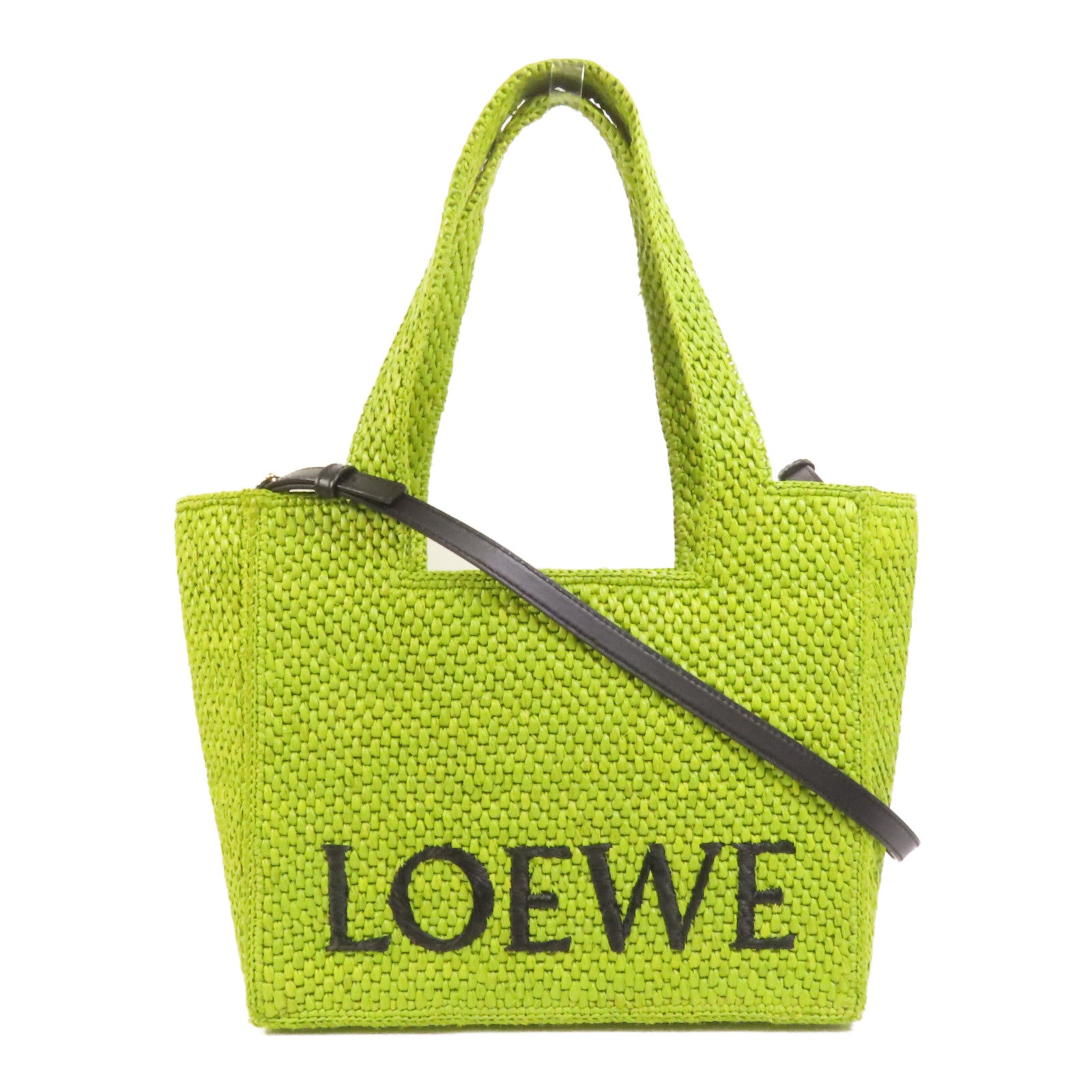 LOEWE Raffia Font Medium Tote手挽肩背兩用袋