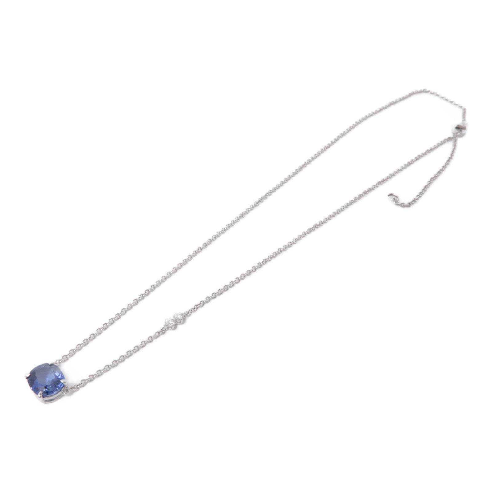 JEWELRY 18K白金Diamond/Sapphire Necklace鑽石/藍寶石項鍊