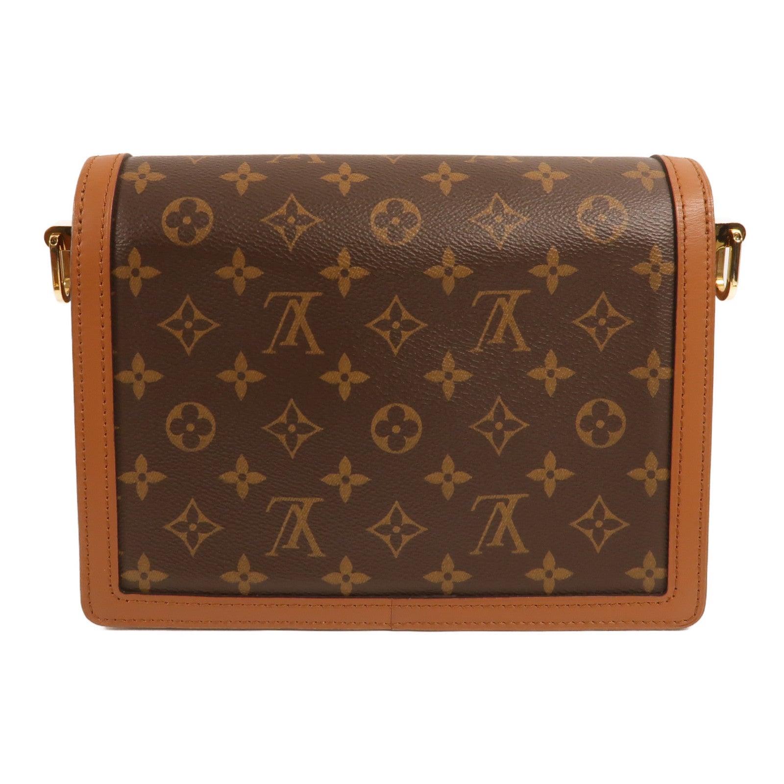 LOUIS VUITTON Monogram Reverse Dauphine MM金扣肩背袋