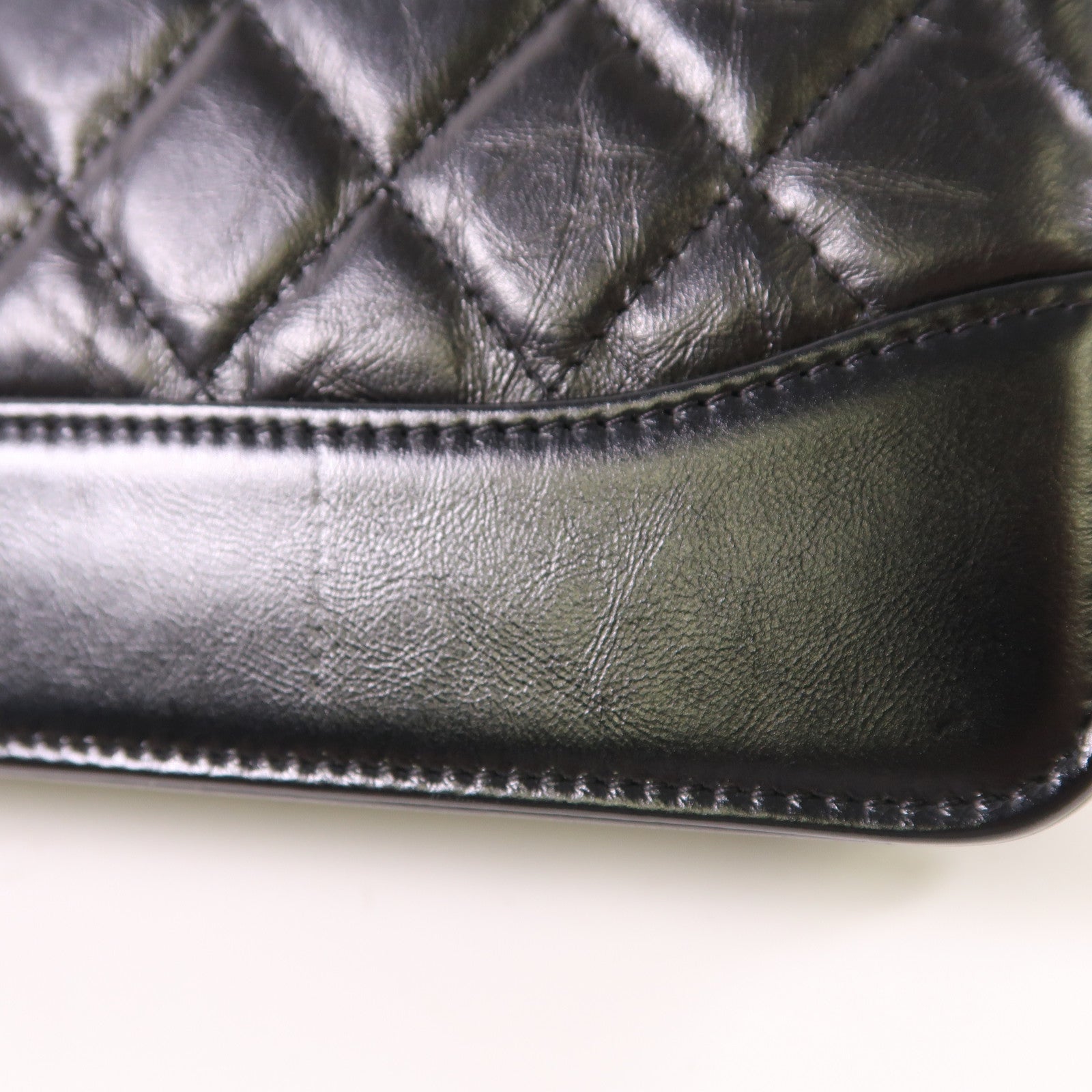 CHANEL 牛皮皮革Gabrielle WOC鏈帶肩背袋