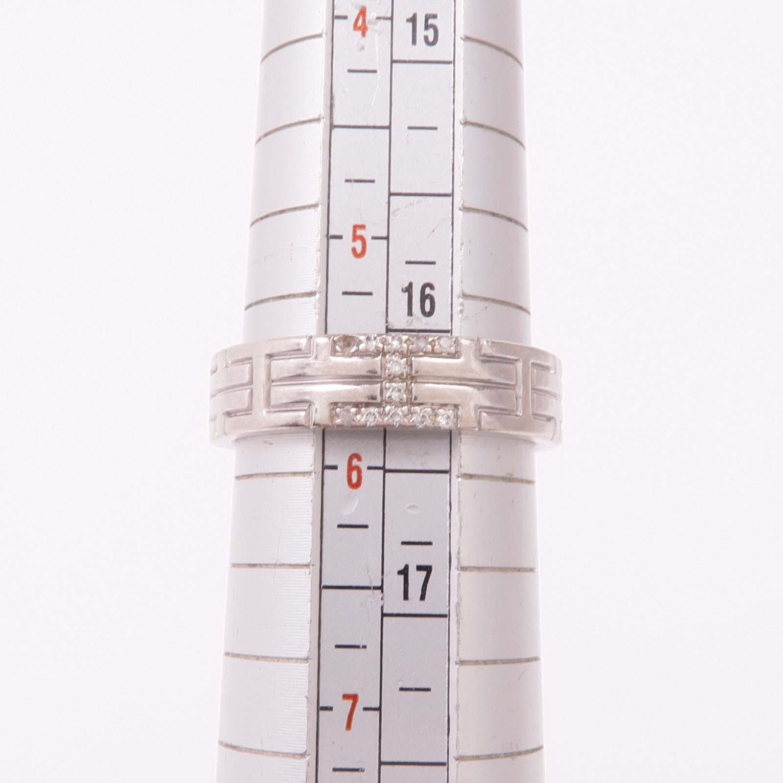 HERMES 18K白金Diamond Ring鑽石戒指Hermes#51/US#5.75