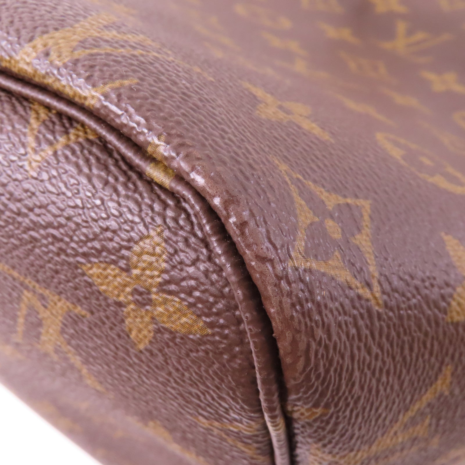 LOUIS VUITTON Monogram Neverfull MM金扣肩背袋啡色