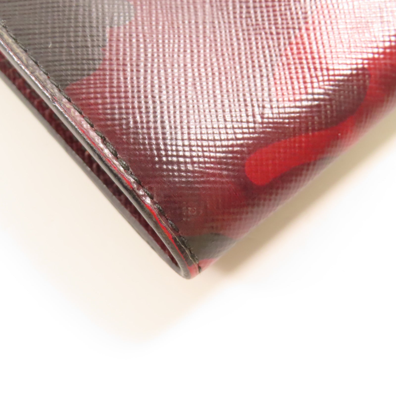 PRADA Saffiano皮革Shoulder Bag金扣肩背袋紅色/黑色