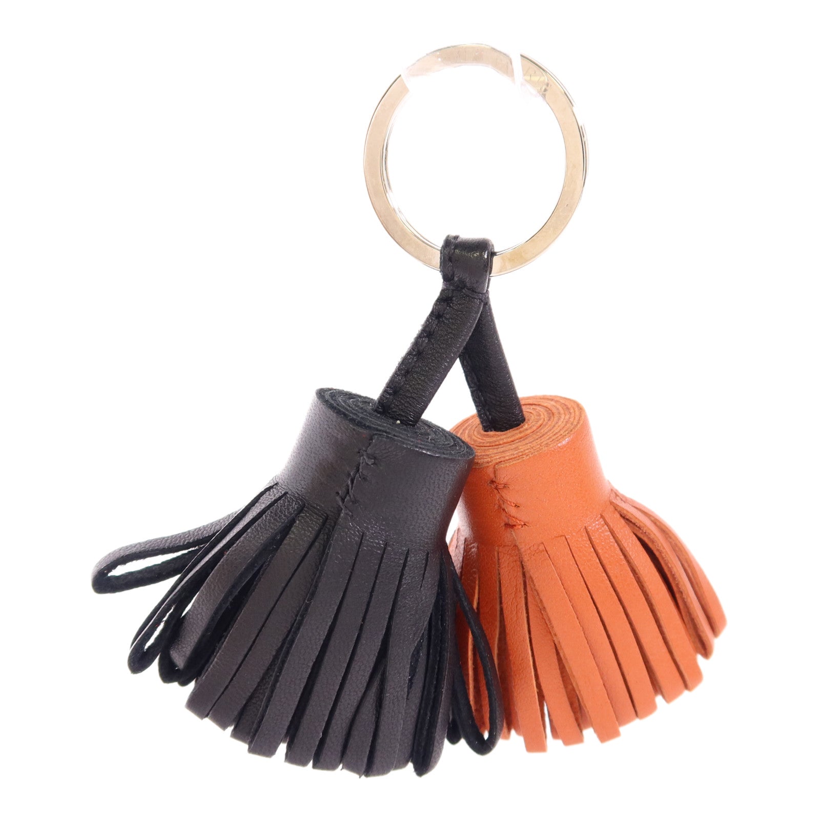 HERMES PHW Duo Carmen Charm Swift Leather Brown/Black