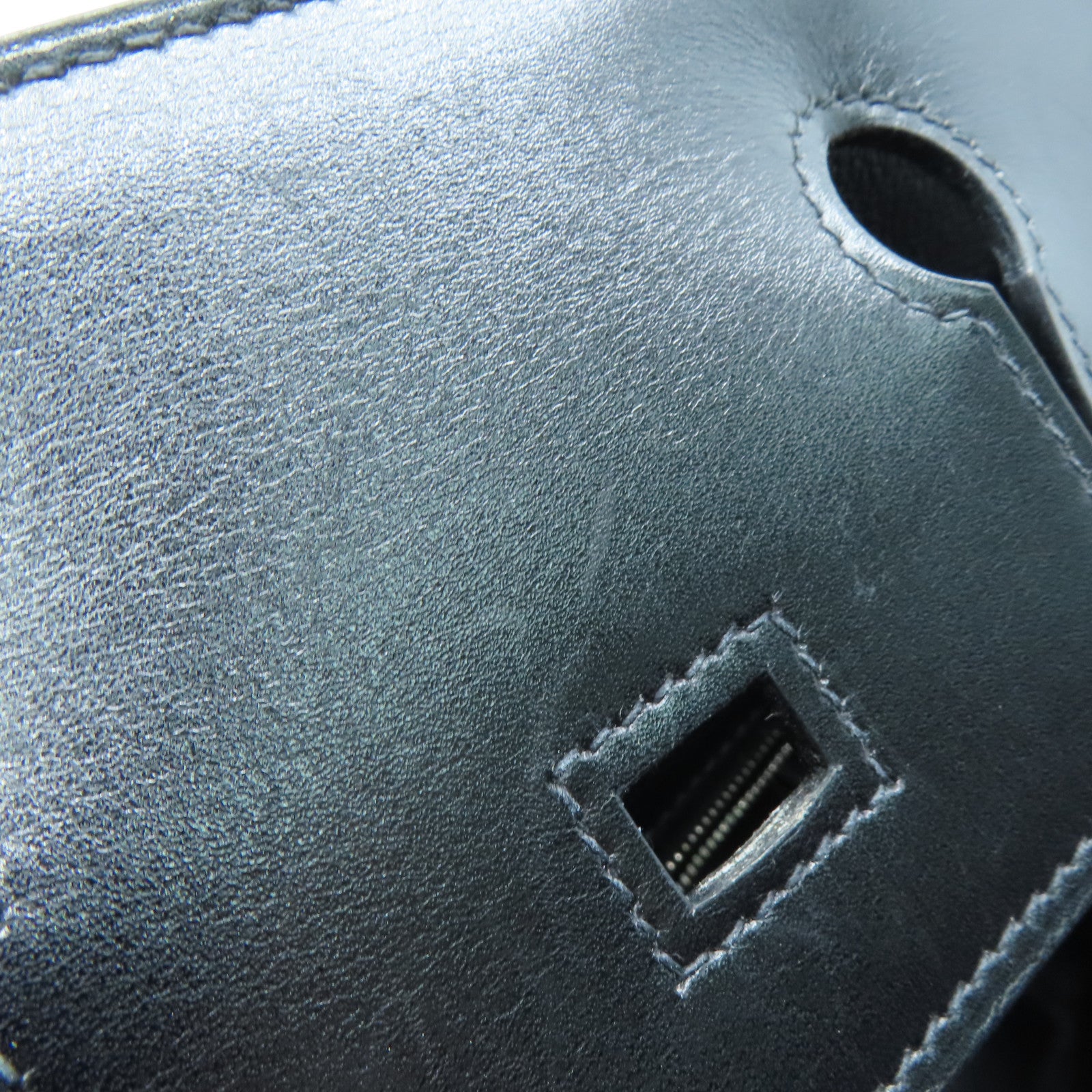 HERMES Box Calf皮革Birkin 30 So Black手挽袋黑色