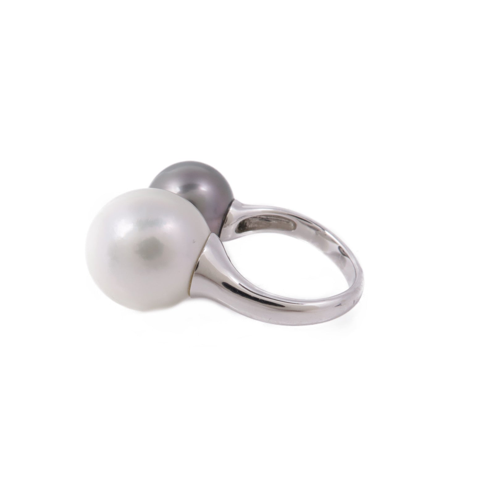 JEWELRY 18K白金Pearl Ring珍珠戒指US#5.25
