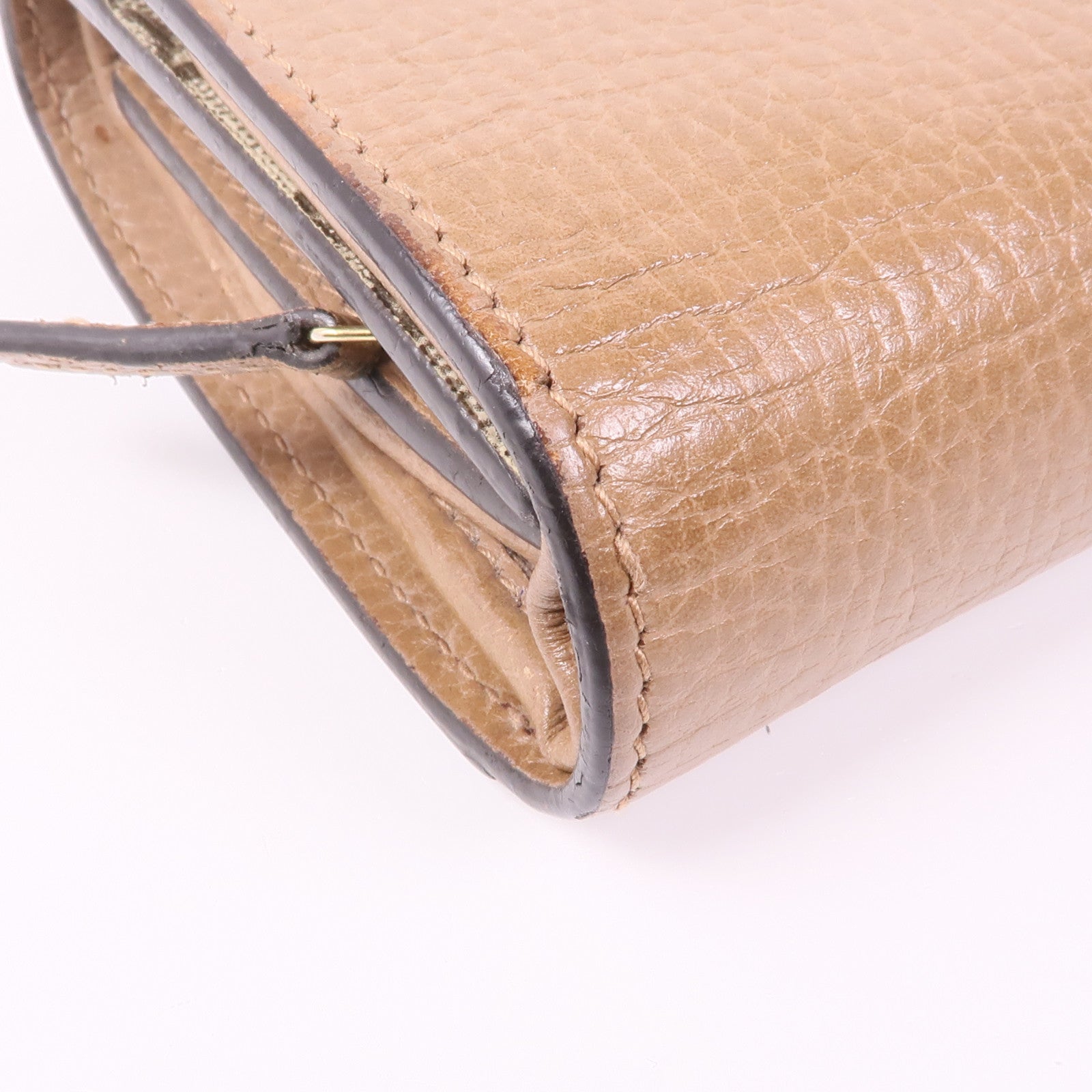 GUCCI GG GHW Wallet 598587 17WAG Leather Coated Canvas Brown