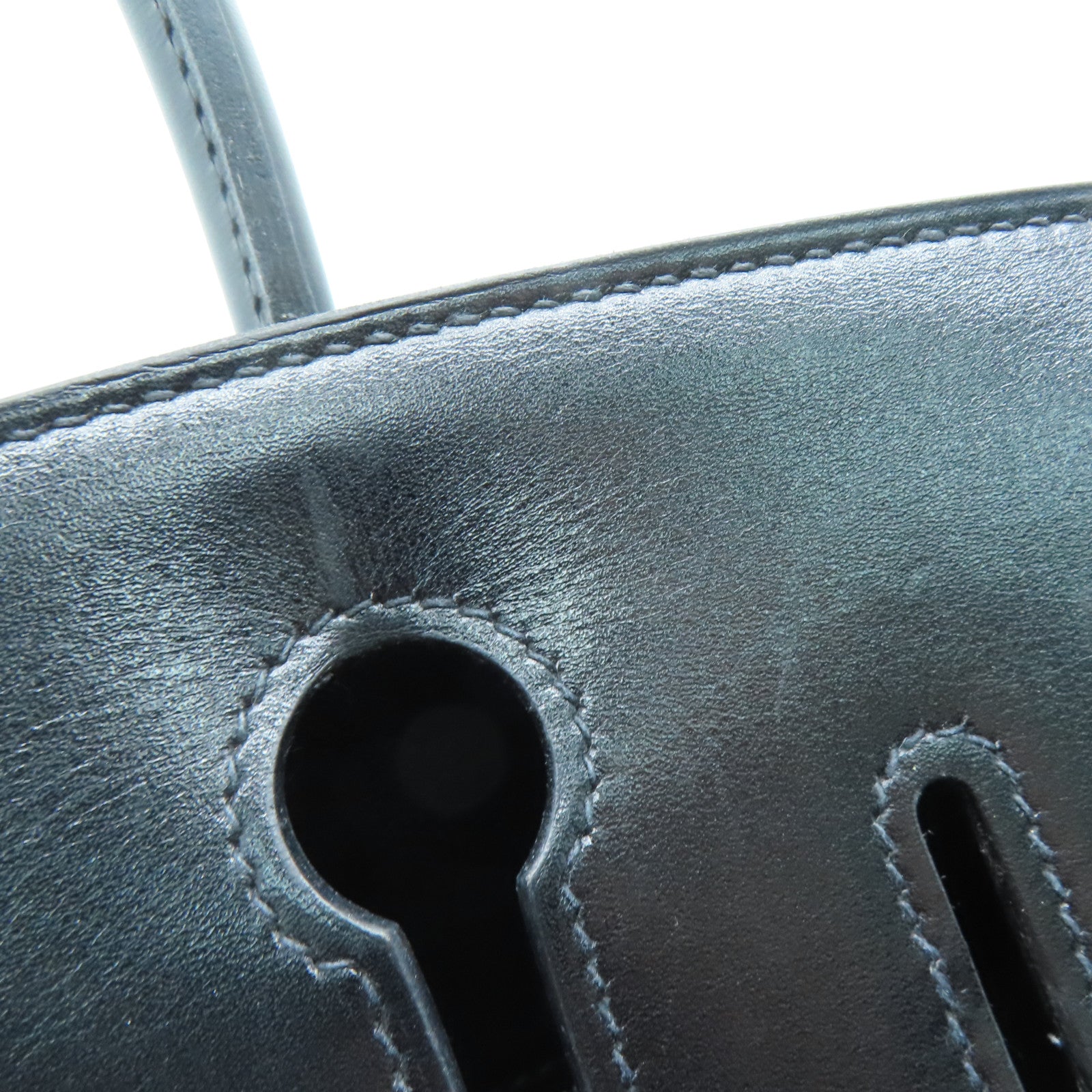 HERMES Box Calf皮革Birkin 30 So Black手挽袋黑色