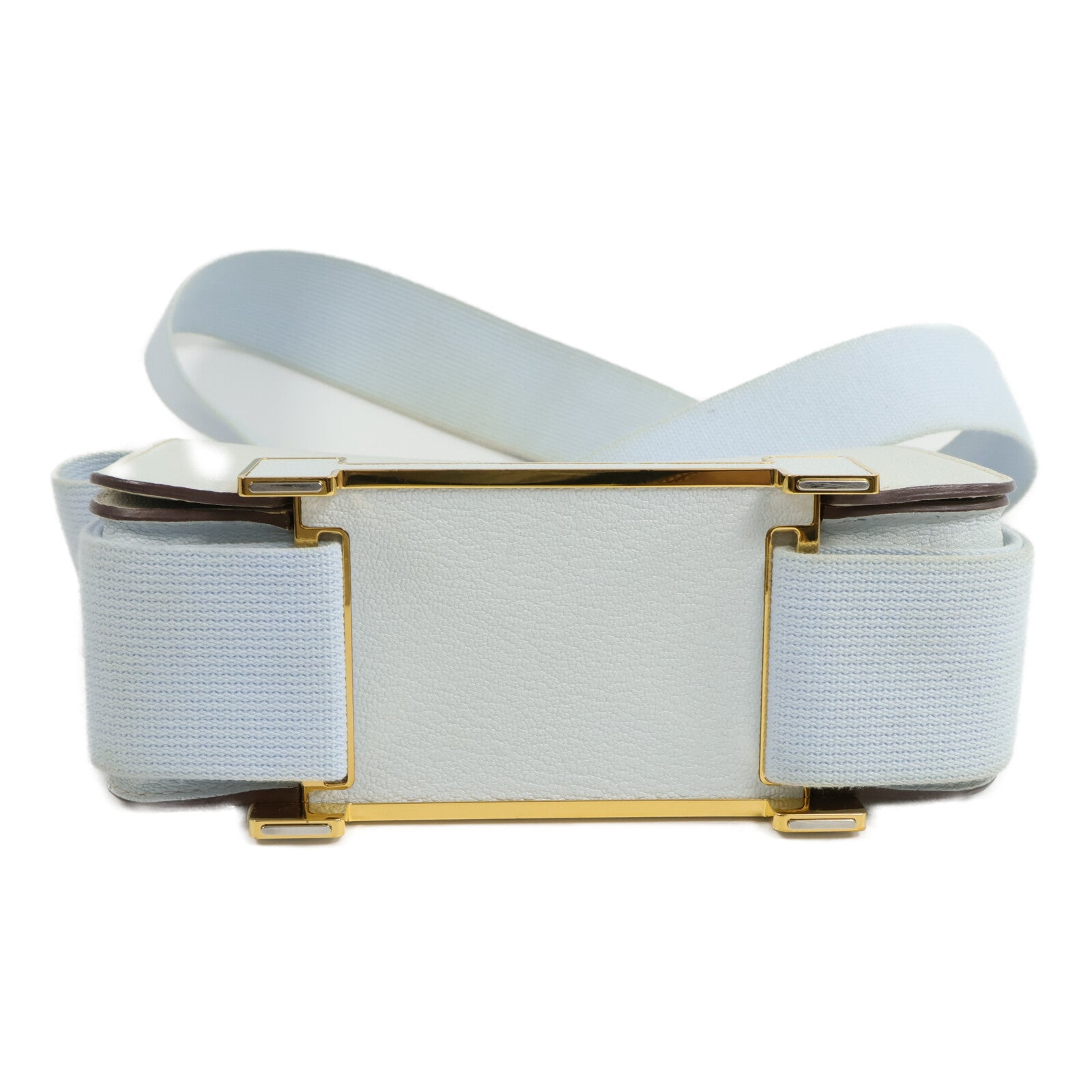 HERMES Chevre皮革Geta肩背袋Blue Brume
