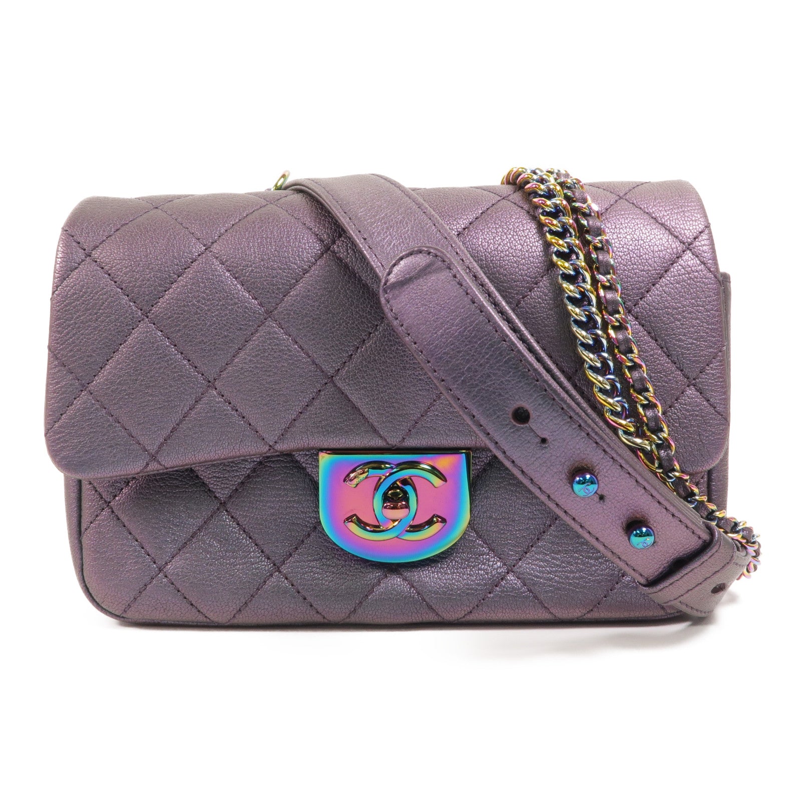 CHANEL 牛皮皮革Shoulder Bag鏈帶肩背袋