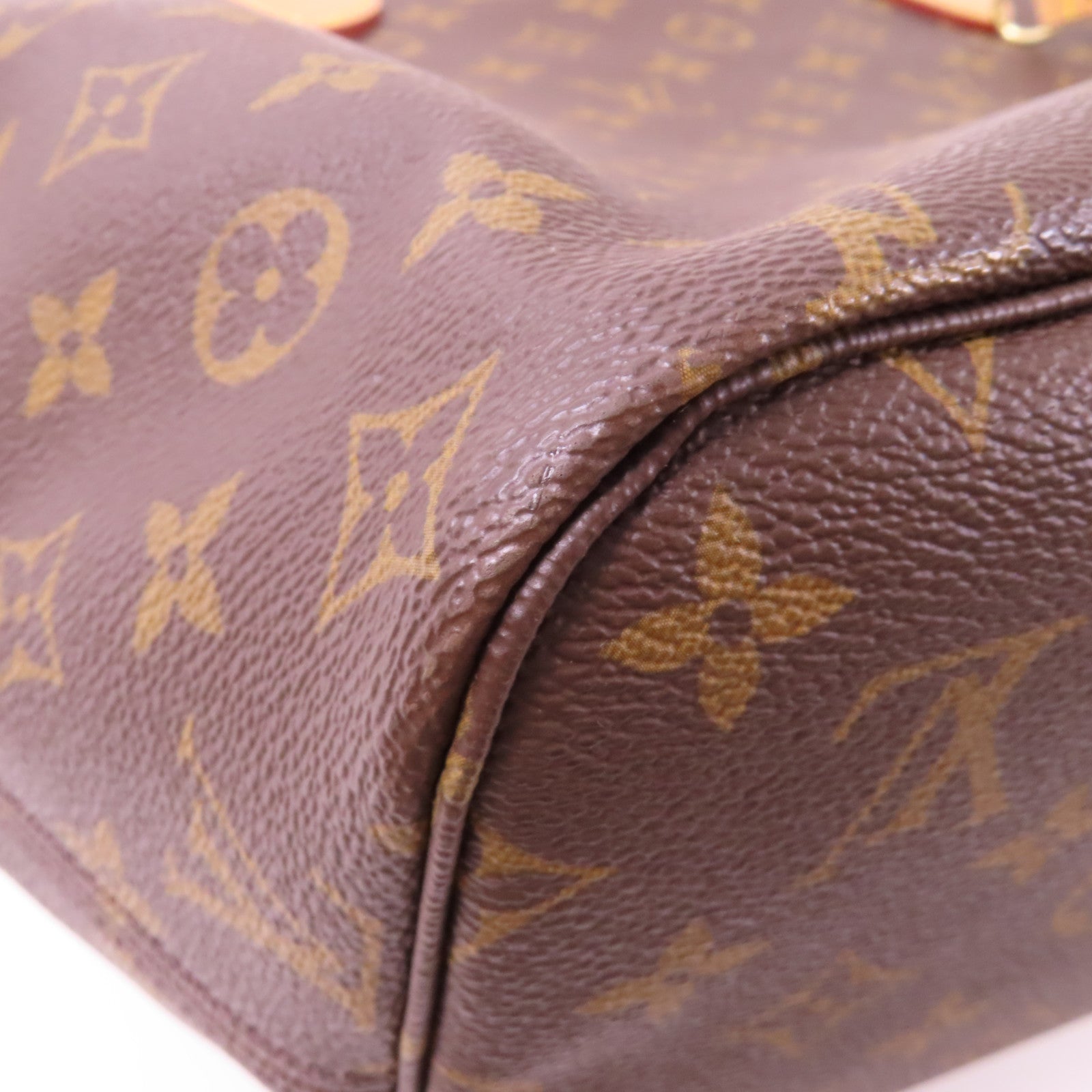 LOUIS VUITTON Monogram Neverfull MM金扣肩背袋啡色