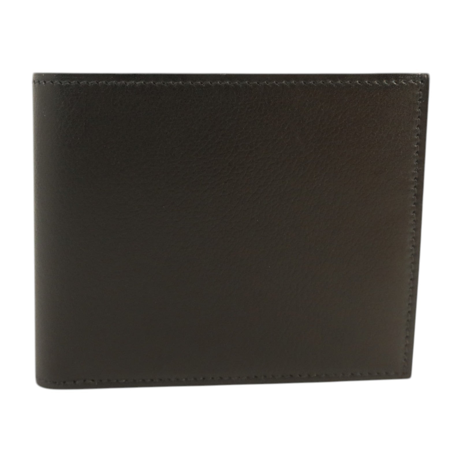 HERMES Evergain皮革Citizen Twill Compact Wallet錢包Noir
