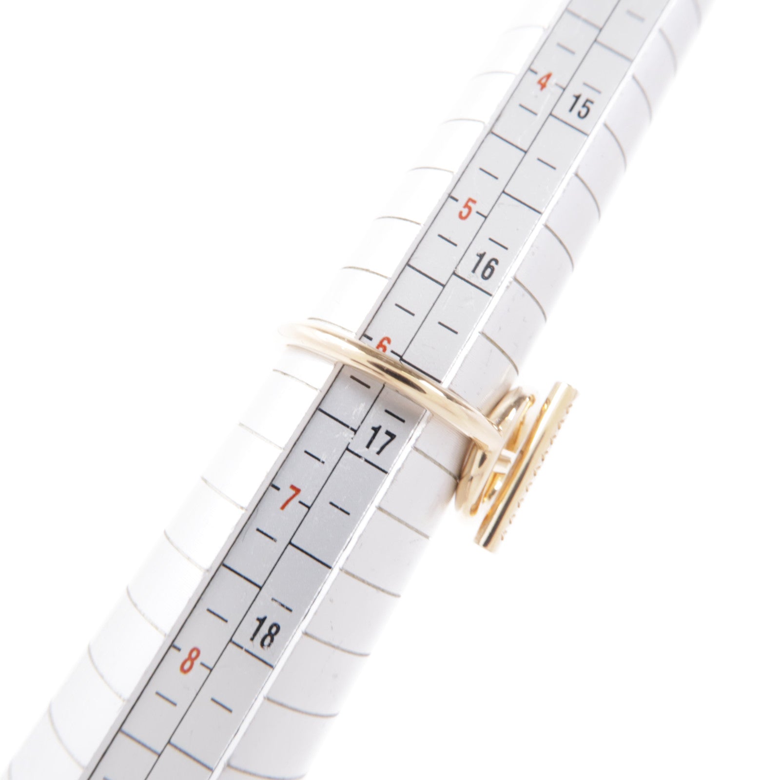 HERMES 18K玫瑰金Echappee Ring鑽石戒指Hermes#52/US#6