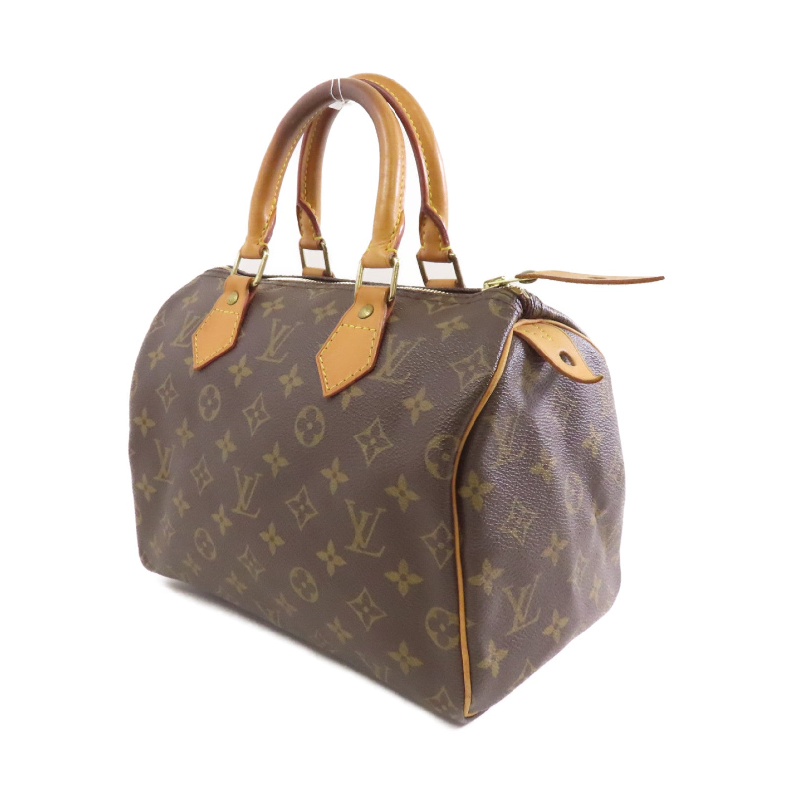 LOUIS VUITTON Monogram Speedy 25金扣手挽袋棕色