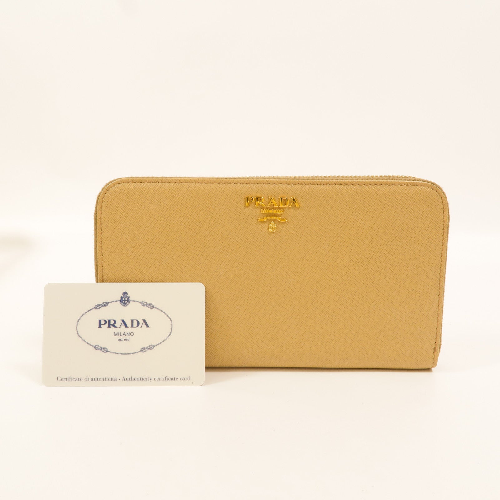 PRADA Saffiano皮革Zipper Long Wallet長錢包