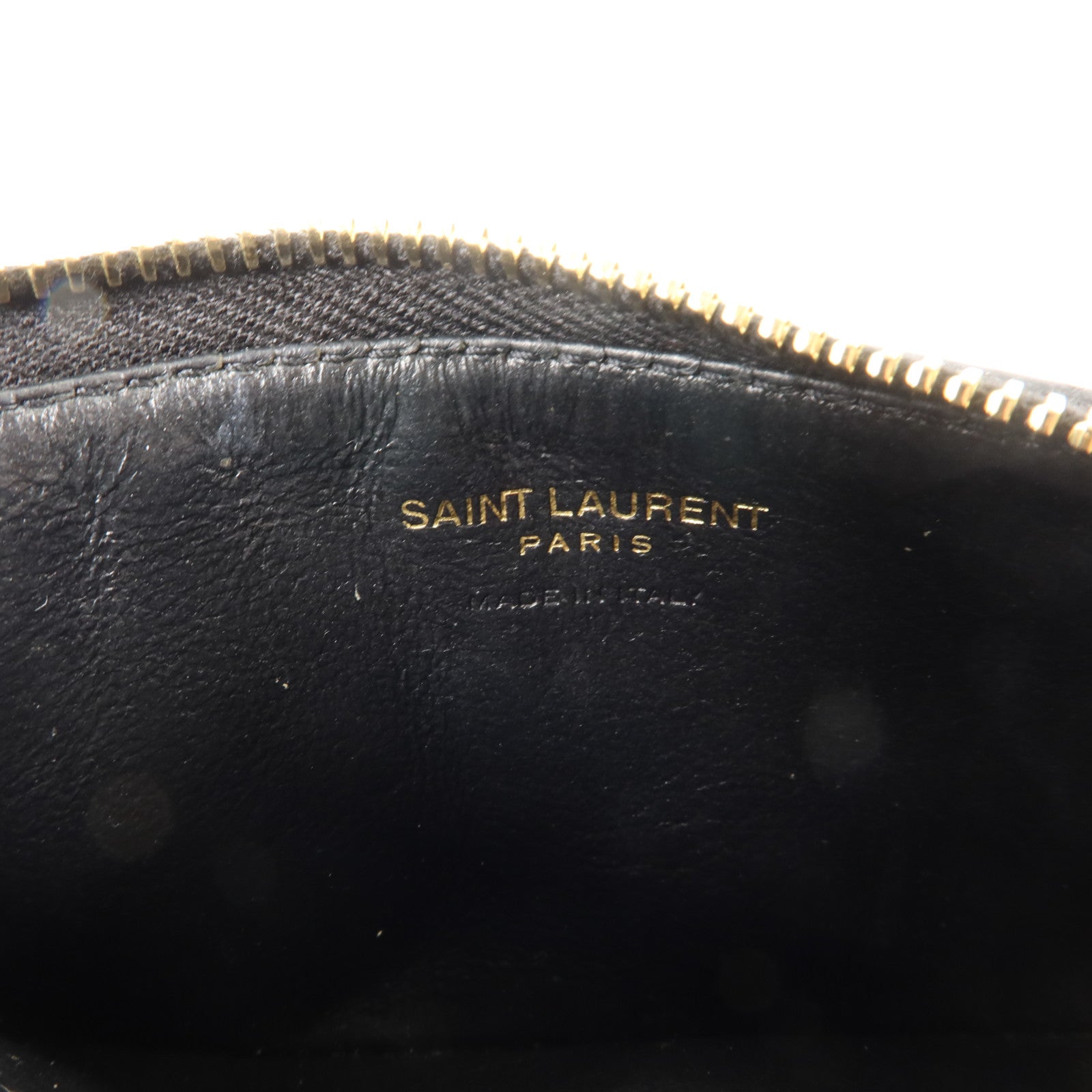 YVES SAINT LAURENT 牛皮皮革Card Case金扣卡片套