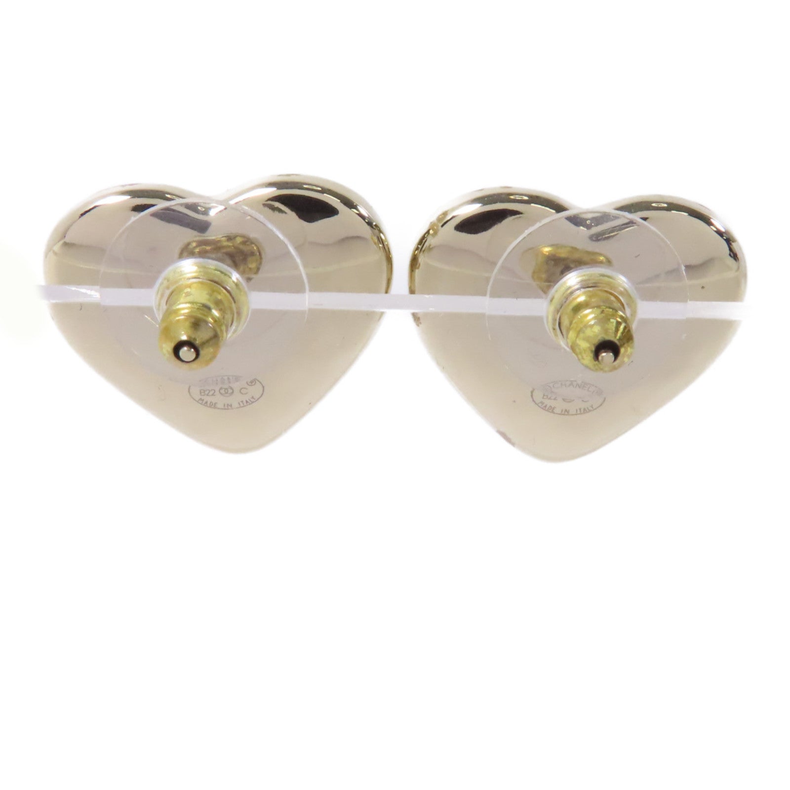 CHANEL 金屬Earrings耳環白色/金色