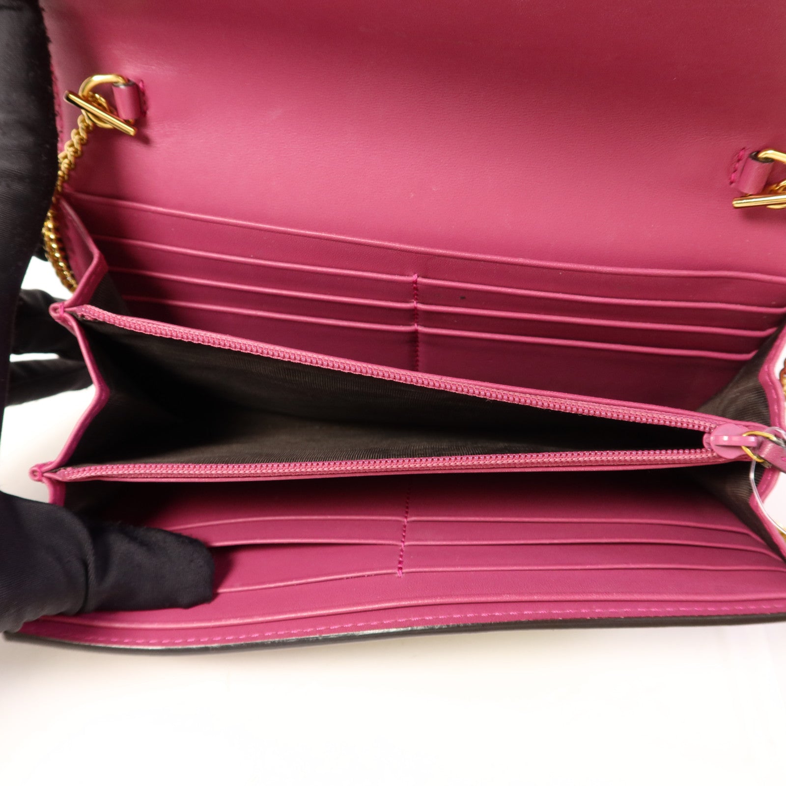 GUCCI 塗層帆布Wallet金扣長錢包